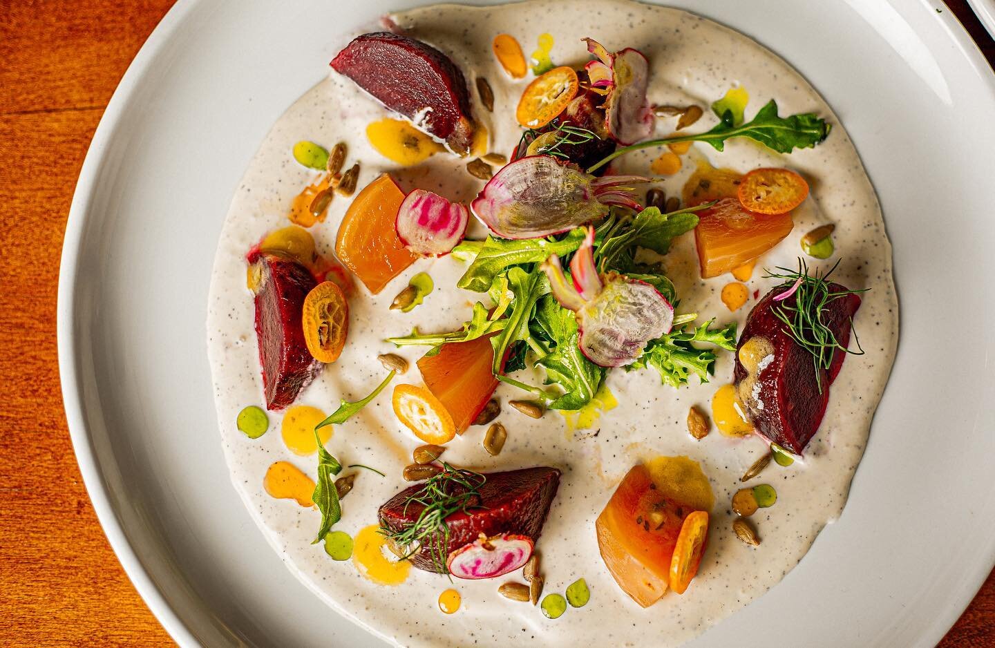 🍽️ NEW: BEETS &amp; WHIPPED FETA arugula, sunflower seeds, fennel, citrus, chili oil, sea salt  #roceats #flxfood #rochesterny #rochesternewyork #fingerlakesregion #westernny #rocfoodies #fingerlakesny