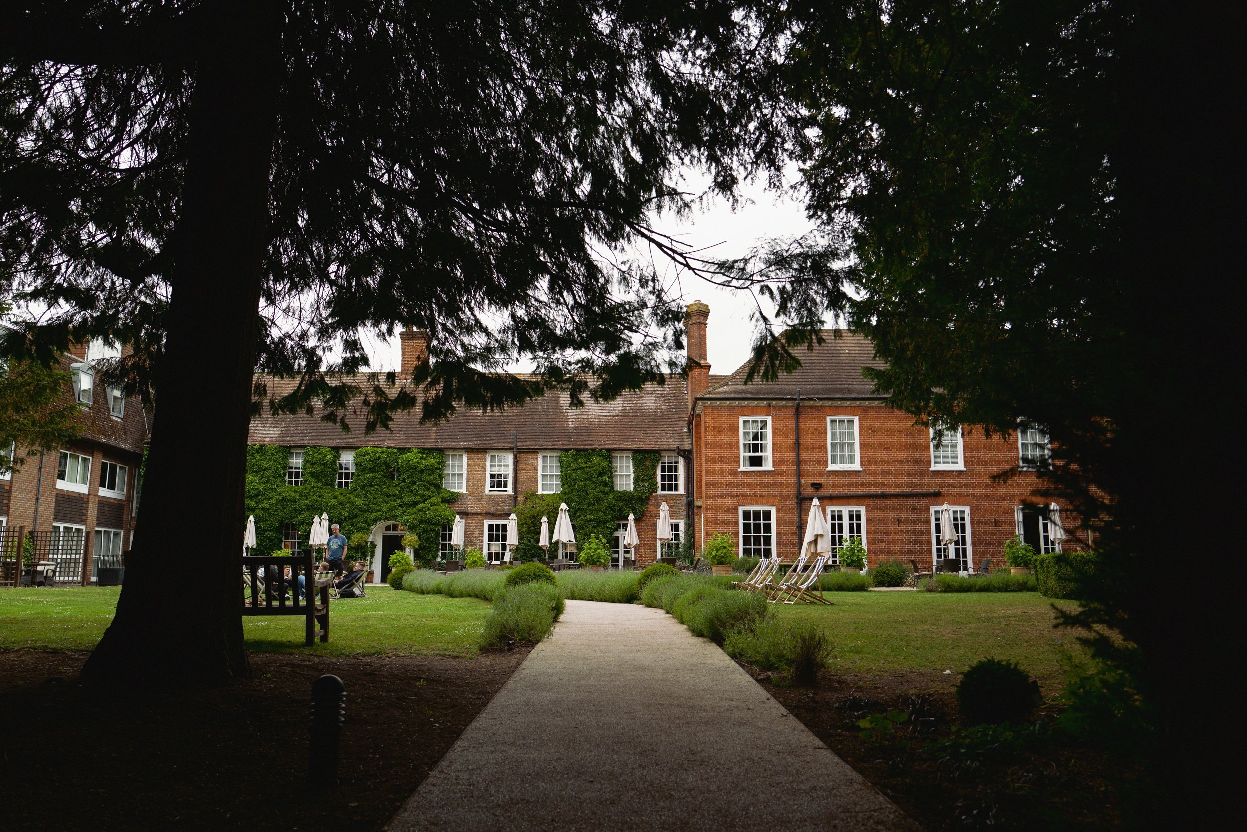Outside view of the Bush Hotel wedding venue in Surrey
