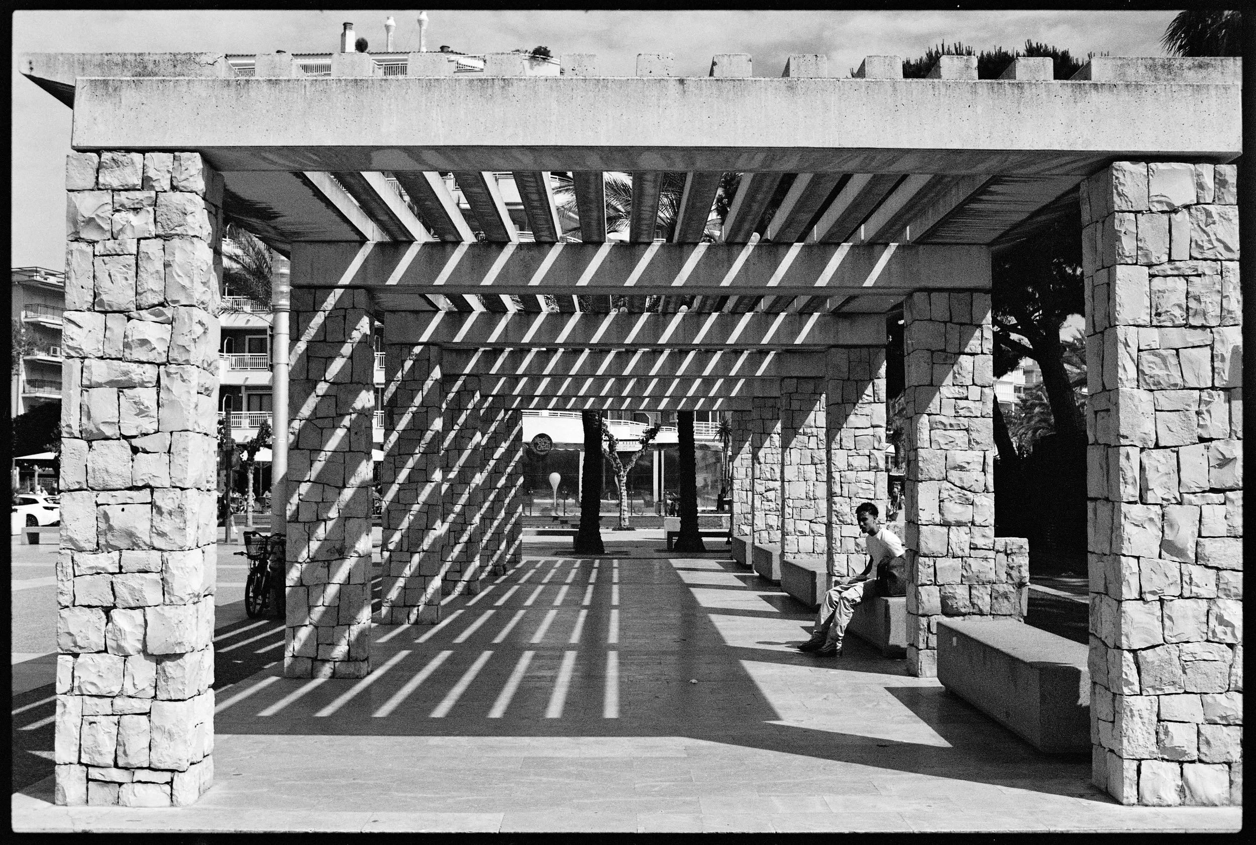 Man resting on bench in Salou, Spain.
1st June 2024