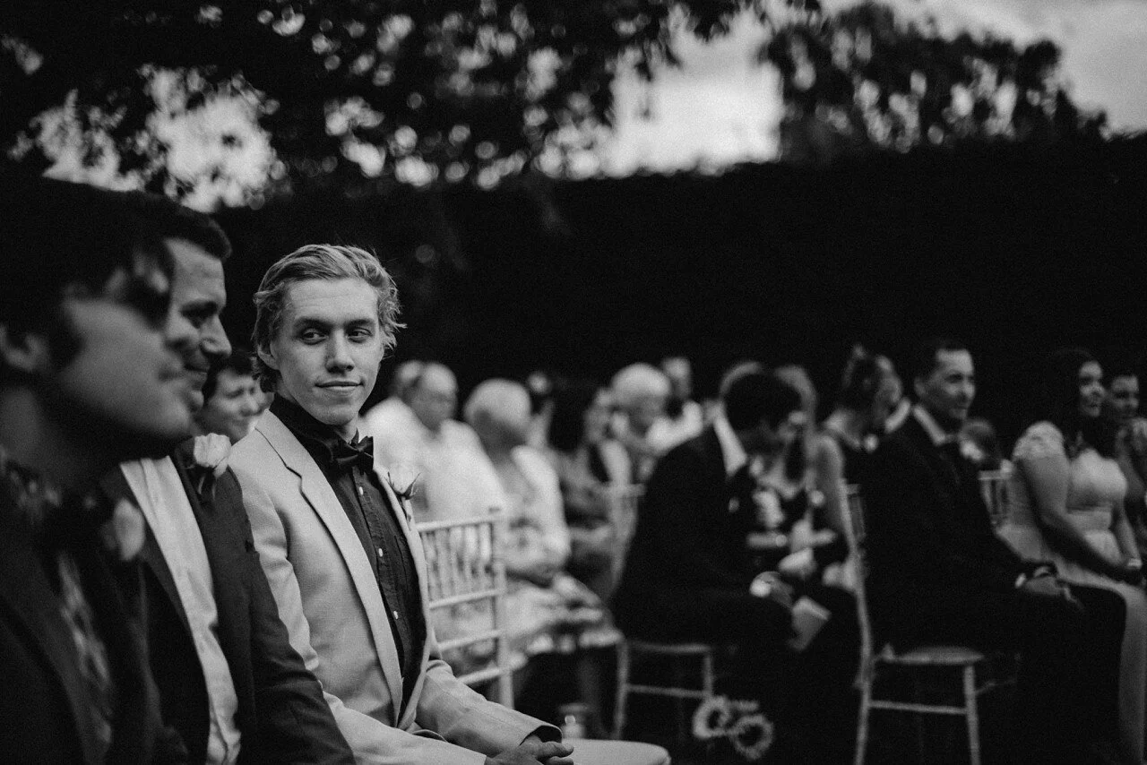 Guests await bride to walk down the aisle in Maidenhead