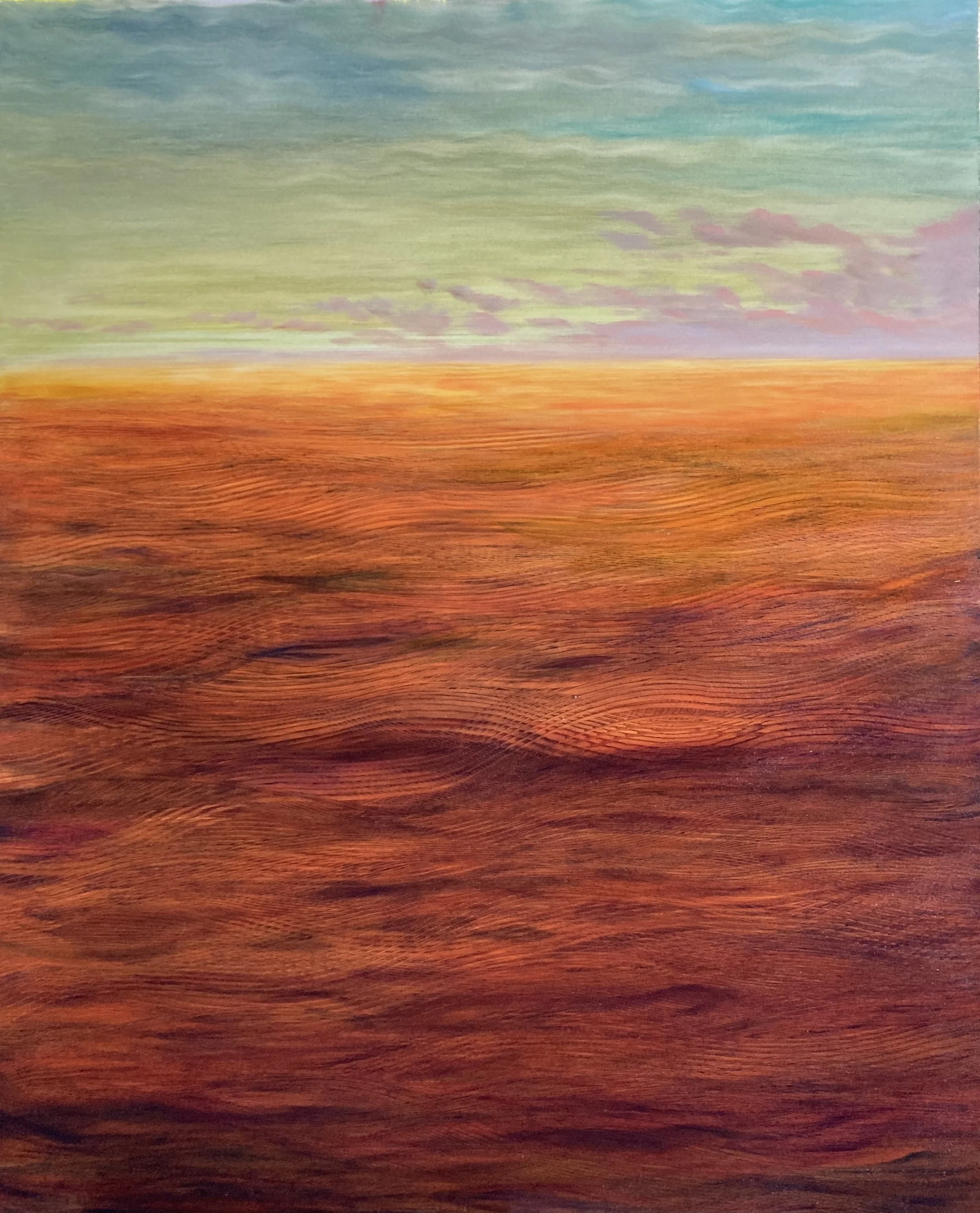 Ripple
$850

The ripple effect  is an abstract metaphor to describe how our actions (or non-actions) reverberate throughout the physical and social world. This painting makes me feel really aware of how many times I’ve said something I didn’t really 