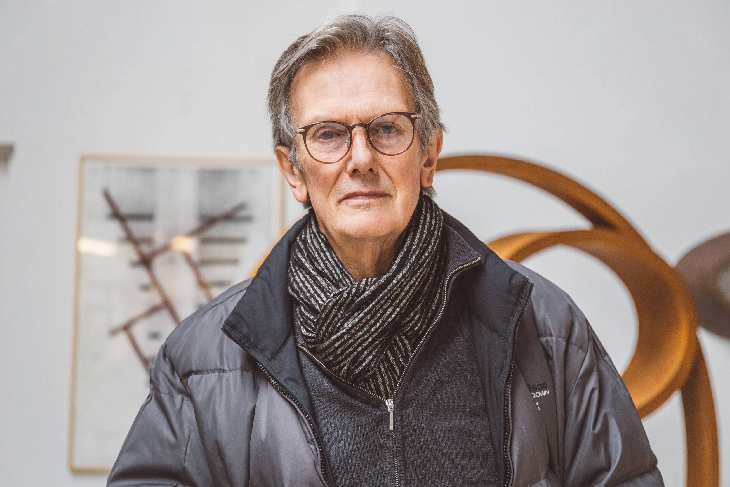 Nigel Hall - Artist/Sculptor. Featured in Linda Farrow's Menswear Collection.