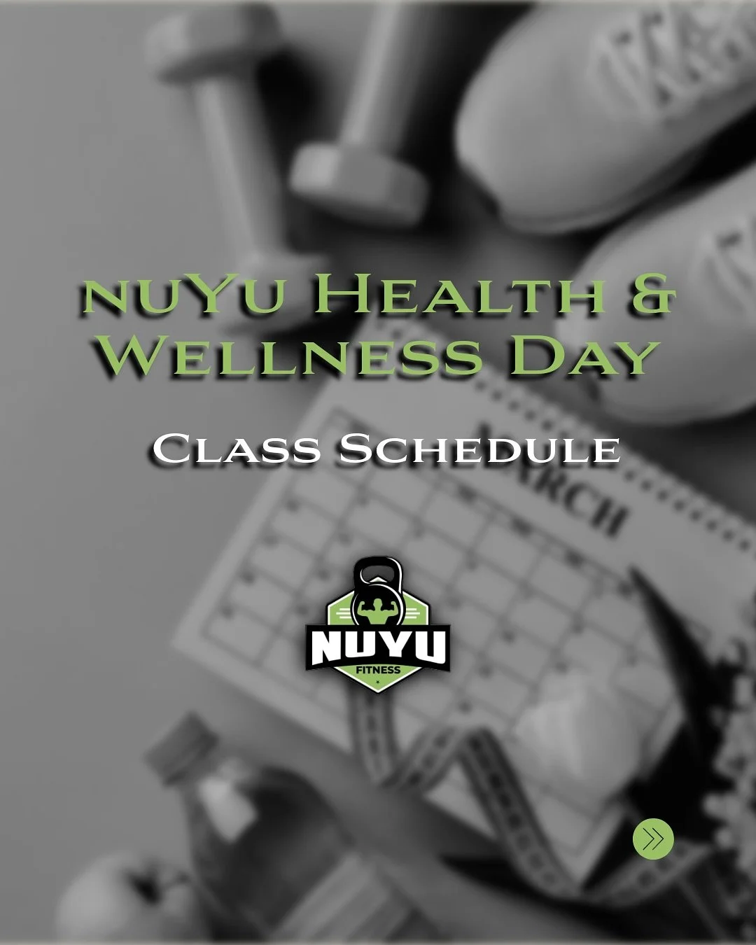 Get ready to SWEAT! 💪 Join us for nuYu Health &amp; Wellness Day with fitness classes all morning long! ⬇️

🏋️ Kettle Bell Kaos &ndash; 8:00 AM (FREE)
⚡ Functional Fitness &ndash; 9:00 AM (FREE)
🥊 Heavy Hitters &ndash; 10:00 AM (FREE / bring glove