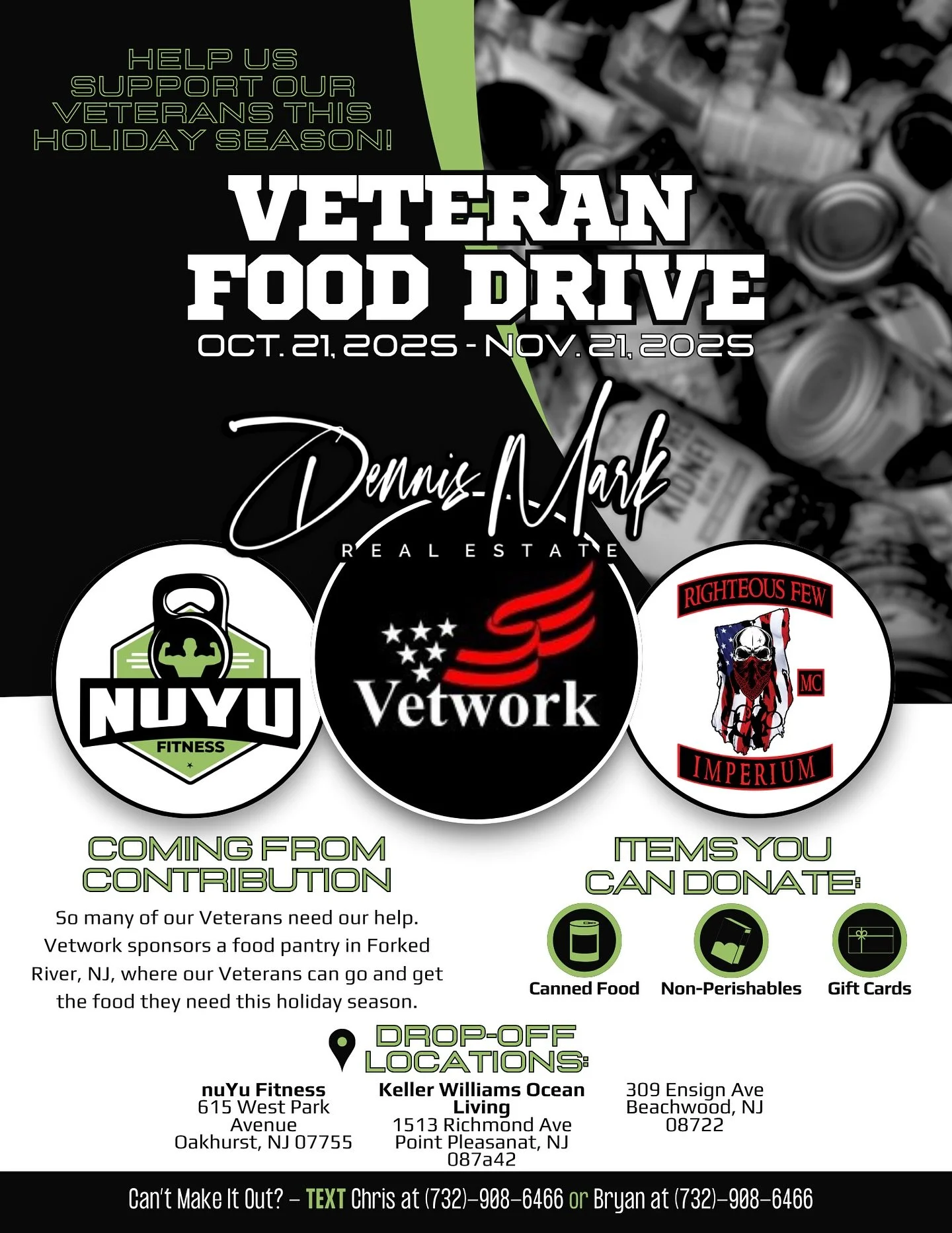 This season, let&rsquo;s lift more than weights &mdash; let&rsquo;s lift each other up. 💪❤️

nuYu Fitness is teaming up with @dennismarkrealestate to support @_vetwork_ to collect food and essentials for Veterans in need. 🎖️

🗓️ Oct 21 &ndash; Nov