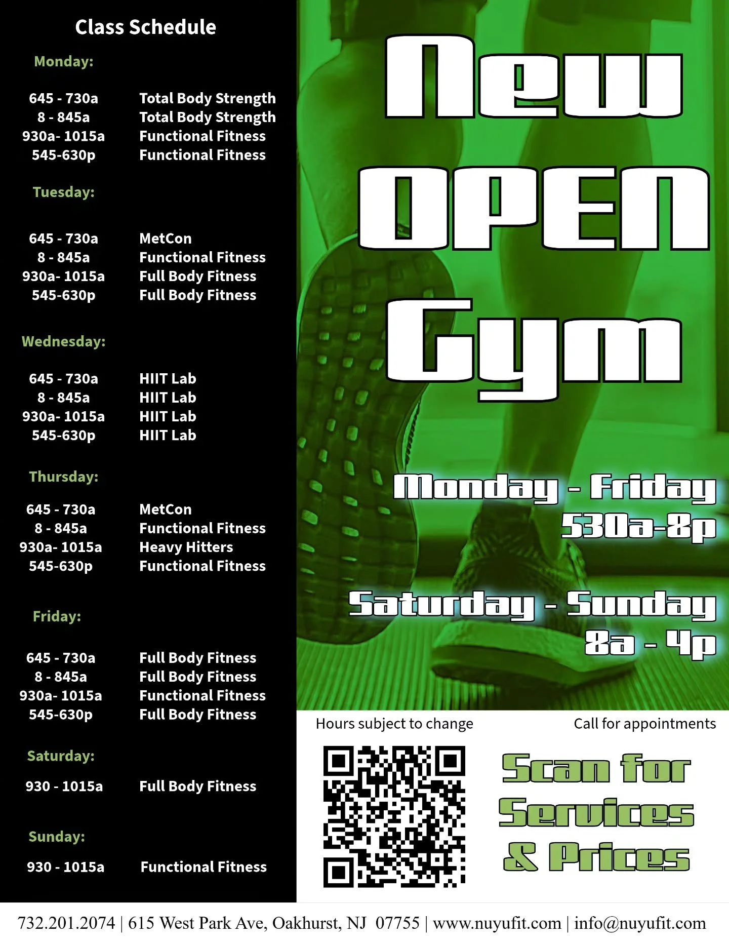 Updated Hours!
Monday - Friday 530a - 8p
Saturday - Sunday 8a - 4p

@parkavetc facility amenities include elevators, lockers, showers, on-site massage with @massagesheli and more

Memberships include personal accountability coaches to keep you on tra