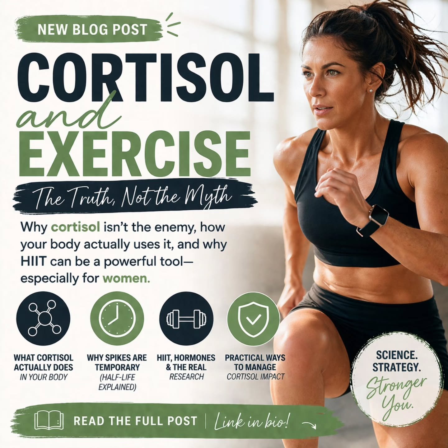 If you've been told to avoid intense exercise because "it raises cortisol" ... you weren't told the whole story.

Cortisol is not the enemy - it's how you're body mobilizes fuel and helps you perform.

When you work hard cortisol rises temp
