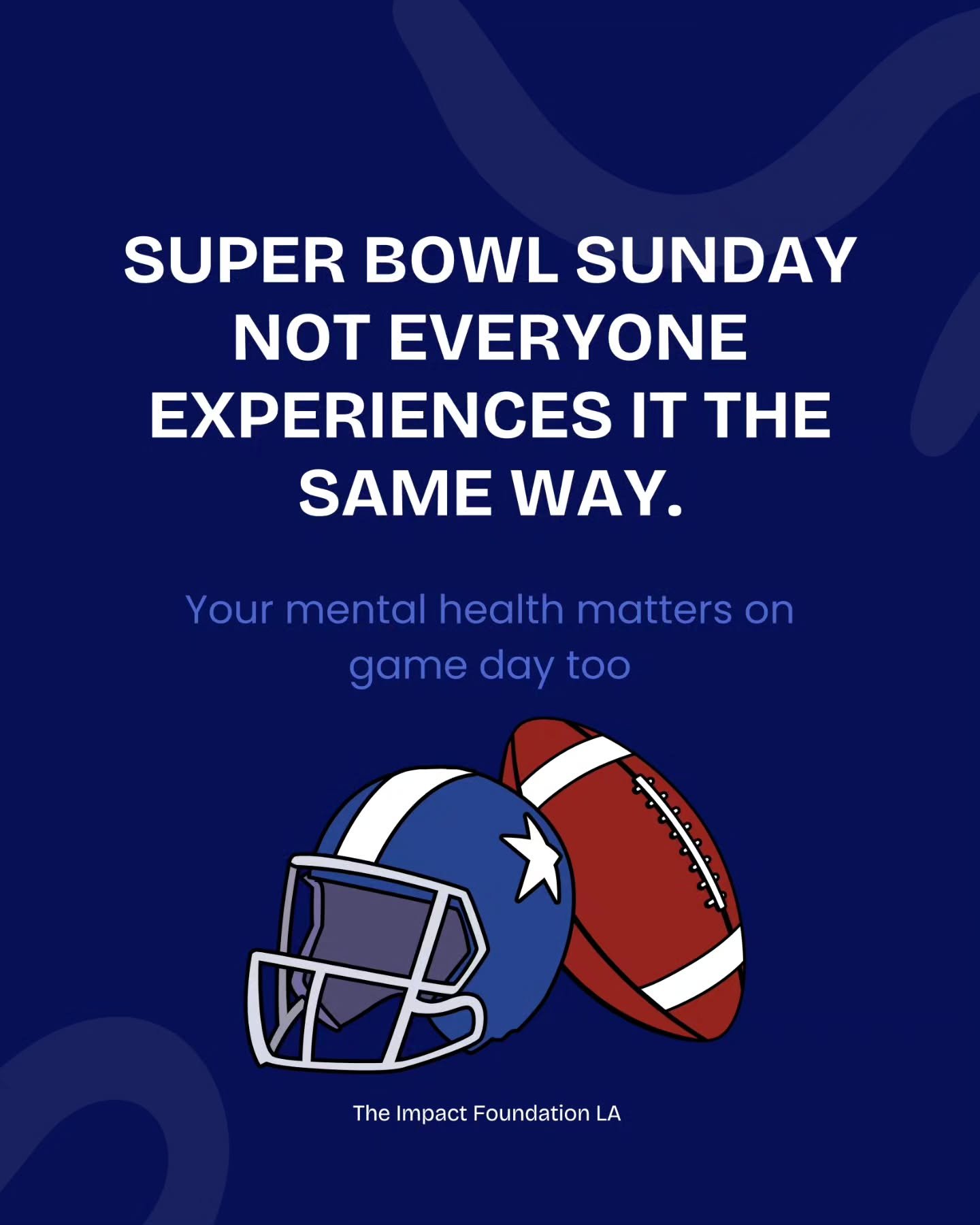 Super Bowl Sunday is not fun for everyone &mdash; and that&rsquo;s okay.

While many people celebrate, gather with friends, and enjoy the excitement, this day can also bring unexpected emotional pressure for others.

Game day can sometimes include so