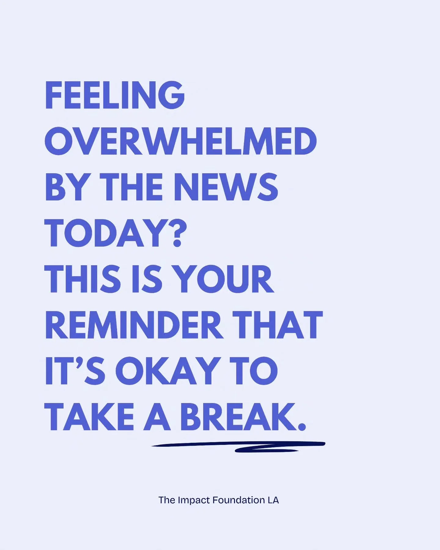 Feeling overwhelmed by the news today?
This is your reminder that it&rsquo;s okay to take a break.
Log off, breathe, and give yourself the care you deserve 🌿

A few gentle ways to reset:
&bull; Limit your news intake to specific times
&bull; Step aw