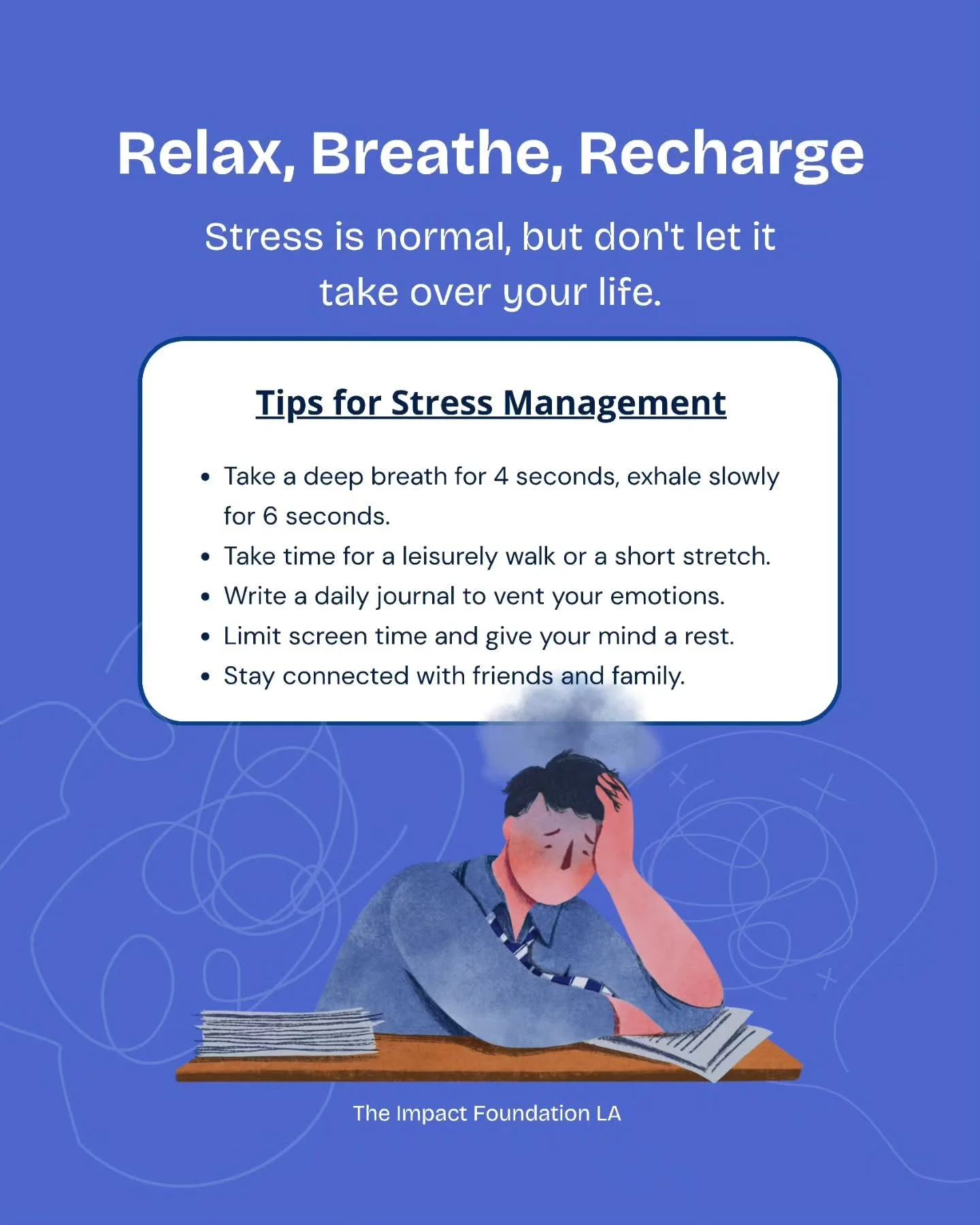 Are you letting stress take over your day? Stop scrolling and take a deep breath. 🛑🧘&zwj;♀️

Stress is a normal part of the daily grind, but managing it is key to staying sharp, healthy, and focused. If you're feeling overwhelmed, try hitting the r