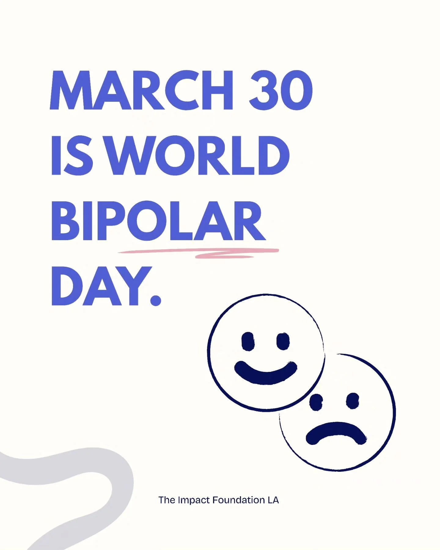 🌍 World Bipolar Day &ndash; March 30 🌍
Today, we stand together to raise awareness about bipolar disorder and break the stigma surrounding mental health. 💛

Bipolar disorder causes extreme shifts in mood, energy, and activity, but understanding an
