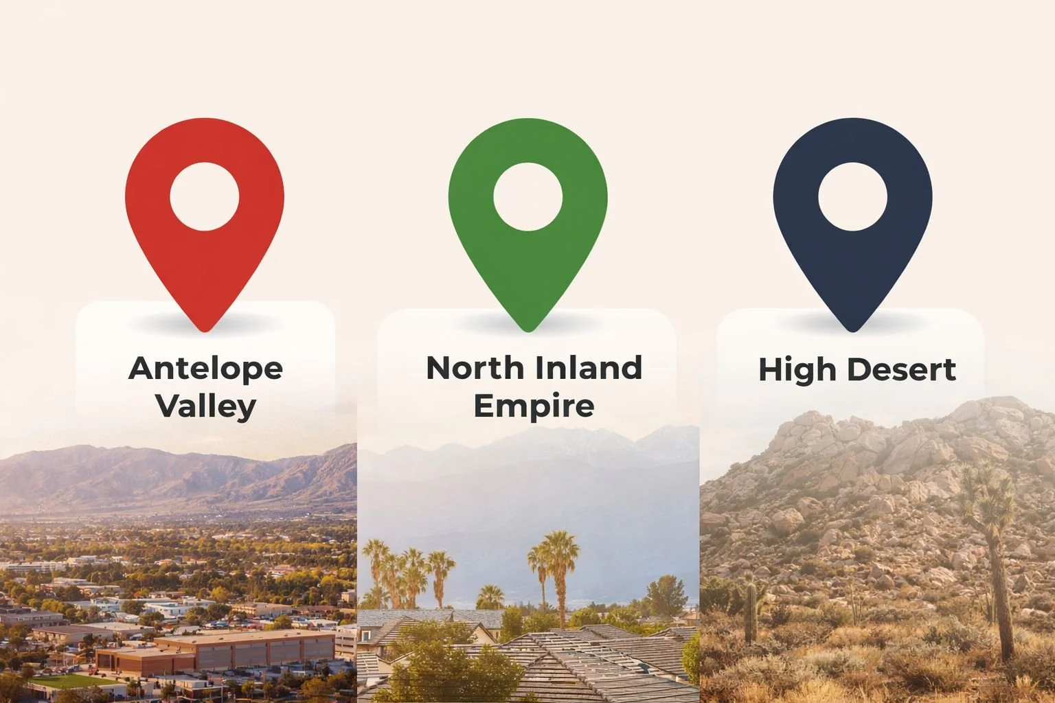 Electrician service coverage across Antelope Valley, North Inland Empire, and the High Desert regions of California.