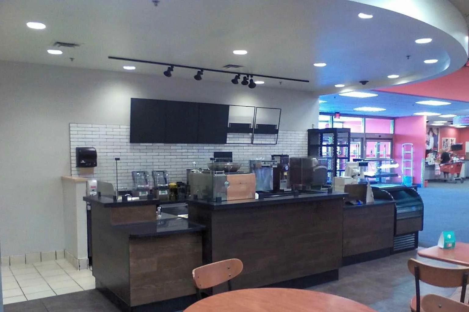 Recessed lighting at the local Starbucks in the Apple Valley Target on Bear Valley Road.