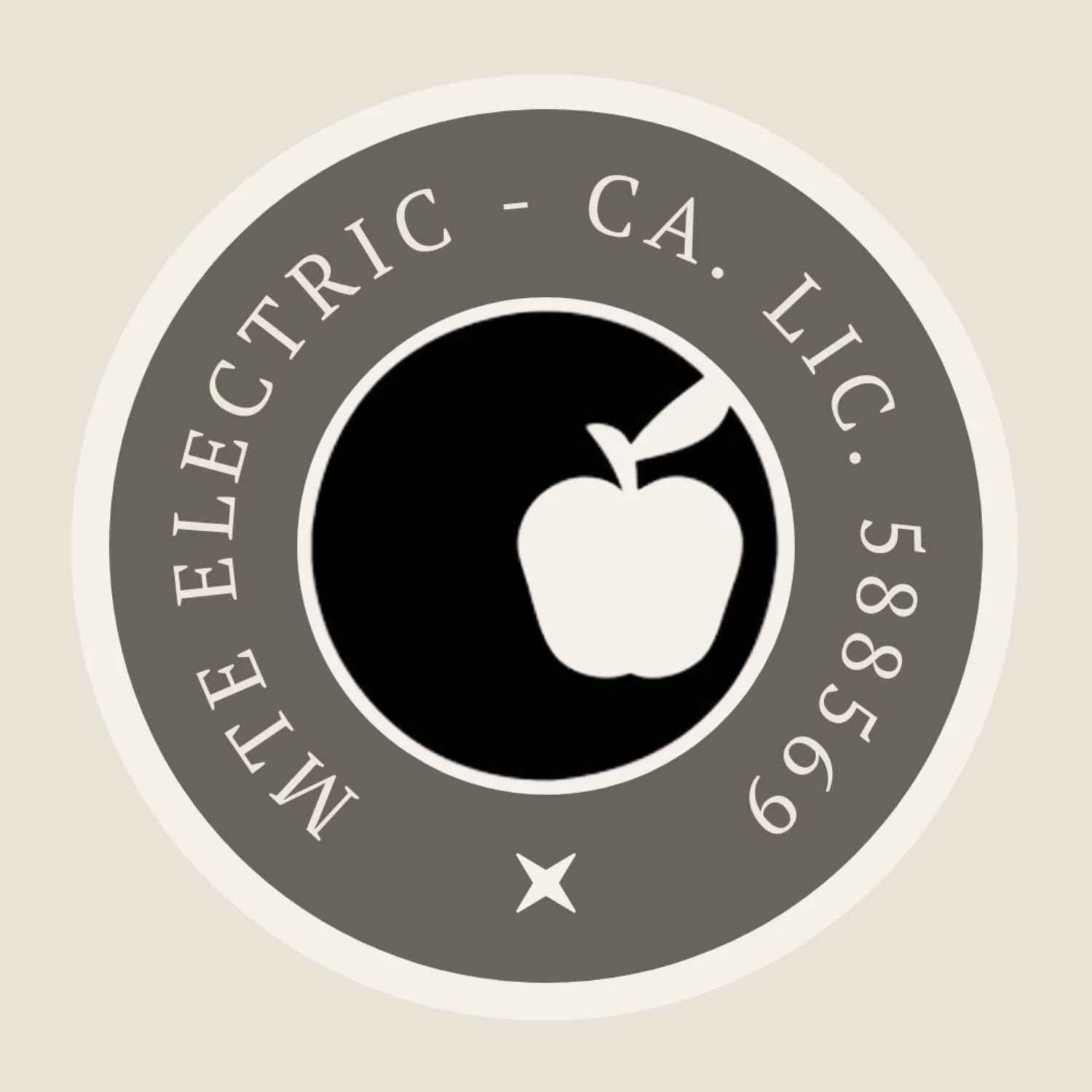 MTE Electric logo displaying California C-10 electrical contractor license number 588569 representing a licensed electrical contractor based in Apple Valley, California.