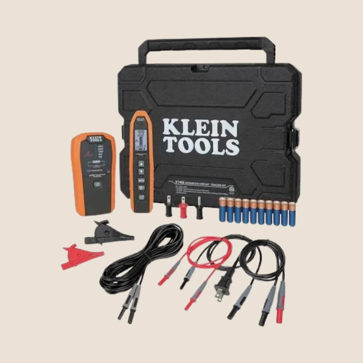 Klein Tools circuit tracer used by MTE Electric to trace concealed wiring, identify breakers on circuits without power, and help locate open wiring faults.