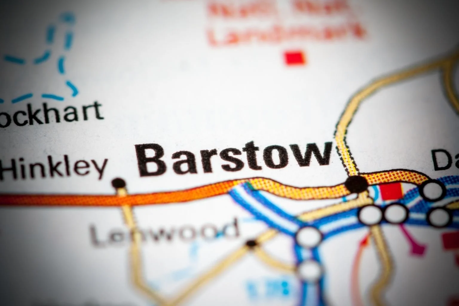 Map showing where our electrician services in Barstow, California.