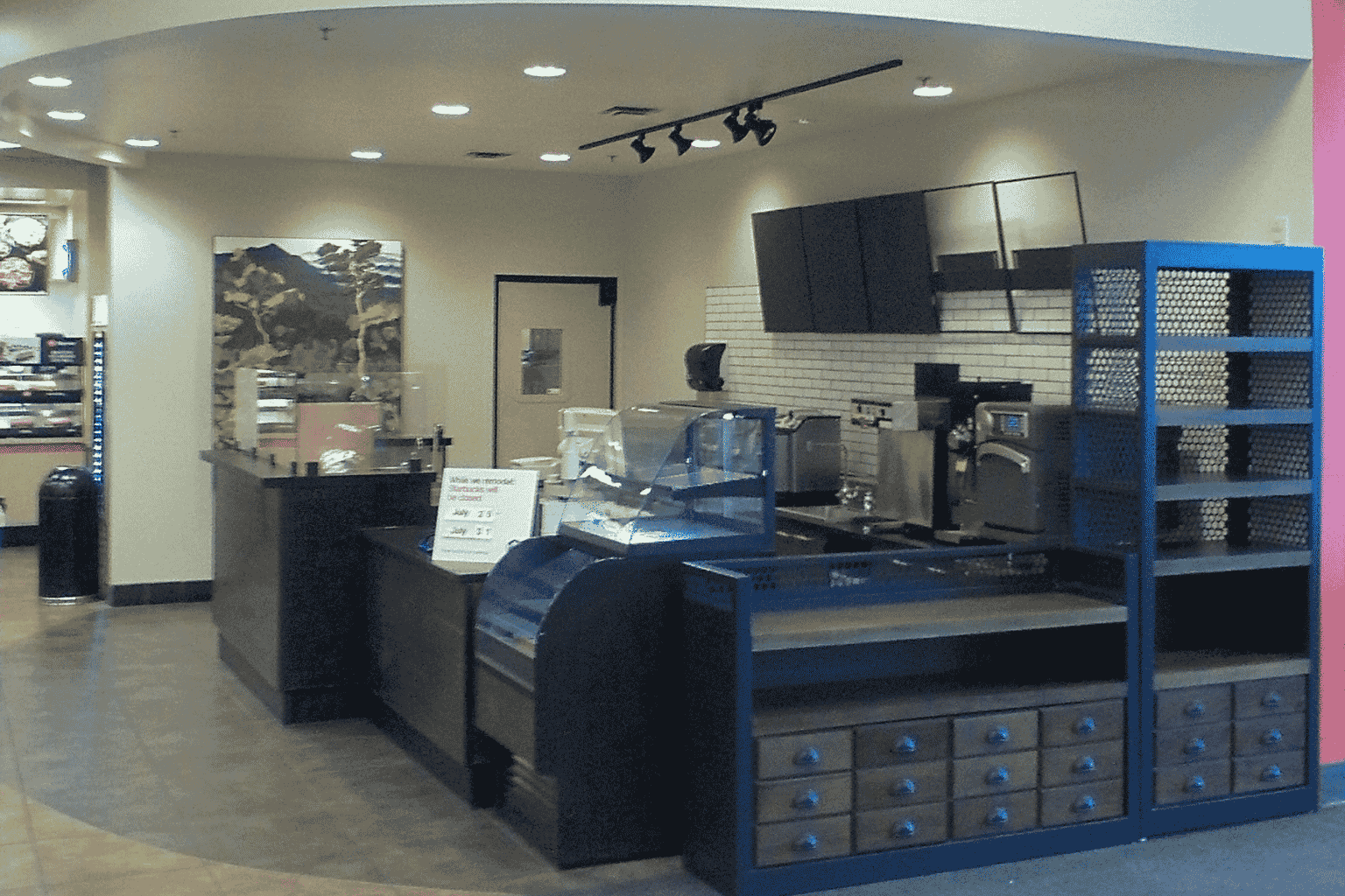 Electrical wiring and lighting for our local Starbucks located inside the Apple Valley Target.