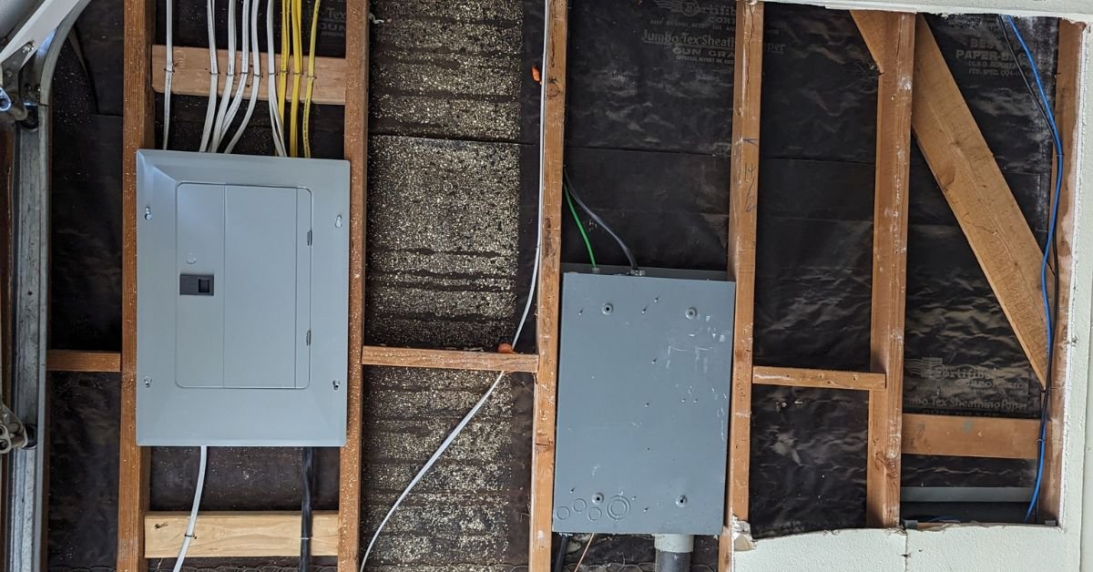 Our electrician installed a new sub-panel as part of a larger residential rewire project in Victorville, California.