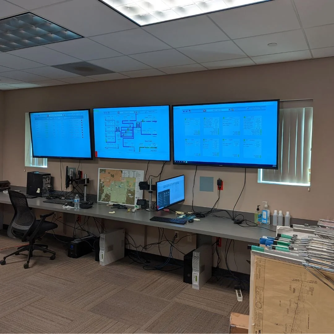 Electrical upgrade in Apple Valley, California—our electrician installed additional wall outlets to support multiple monitors and equipment at this facility.
