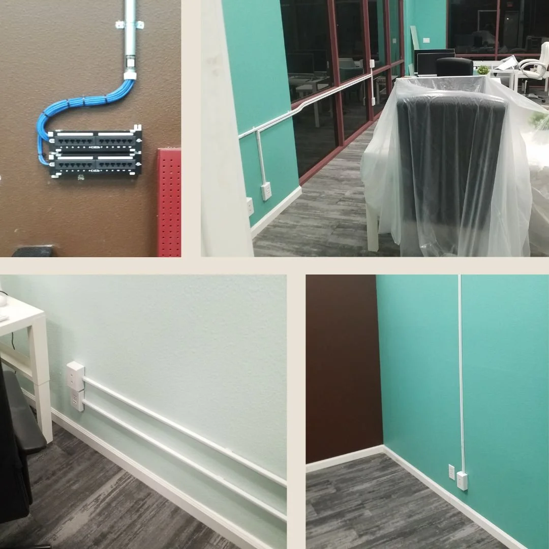 Our electrician installed new data cabling and added additional electrical outlets to multiple workstations at this Hesperia tax service office, ensuring reliable connectivity and properly distributed power for their daily operations.