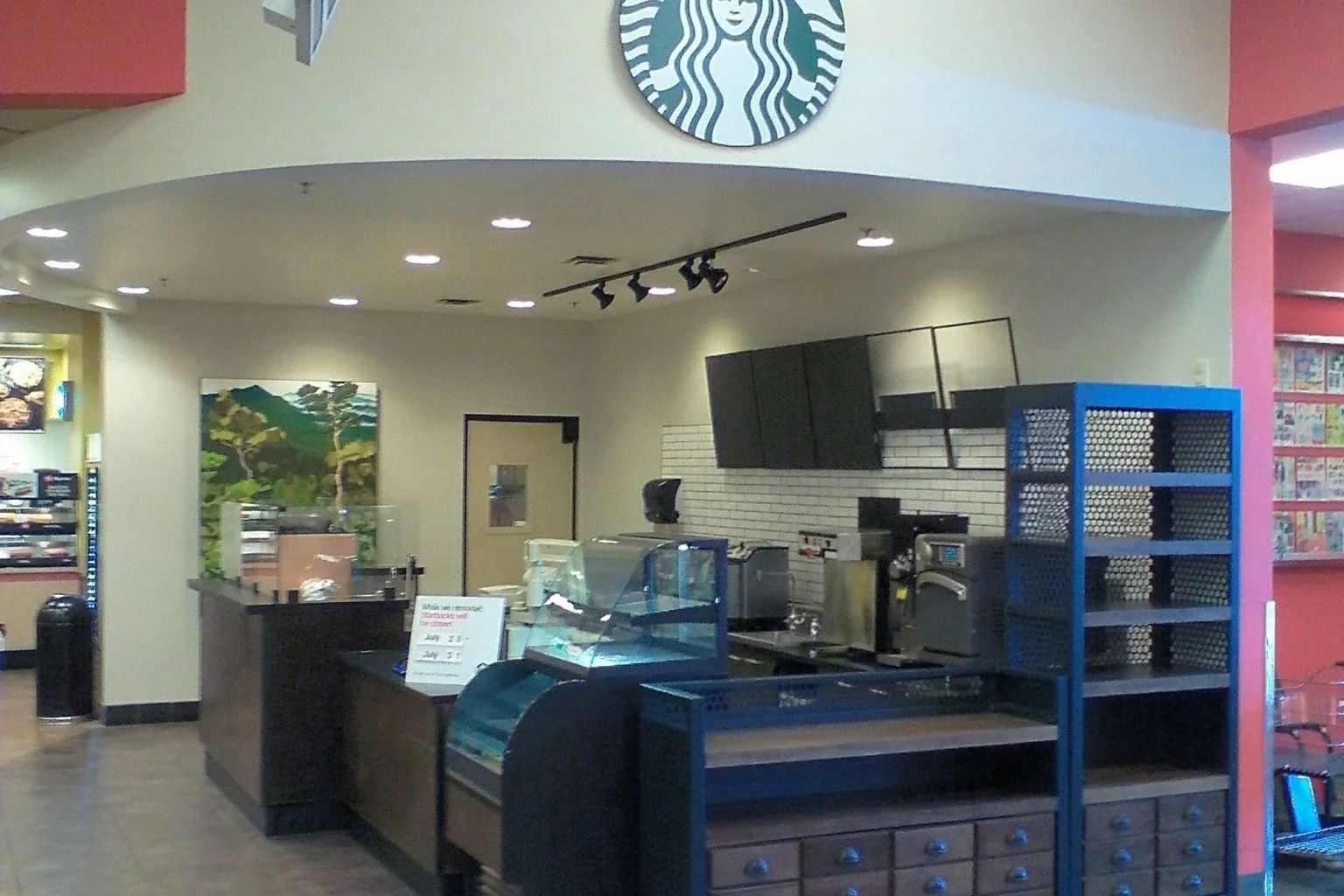 Electrical wiring completed by an Apple Valley electrician for the Starbucks serving area inside Target at Jess Ranch Marketplace in Apple Valley, CA.