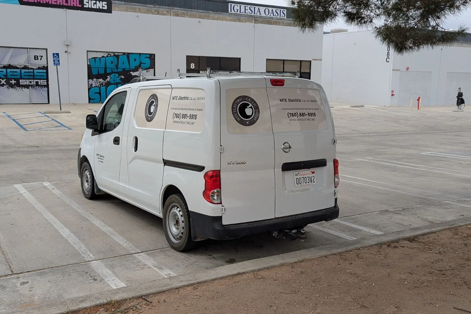 Our Helendale electrician's service van.
