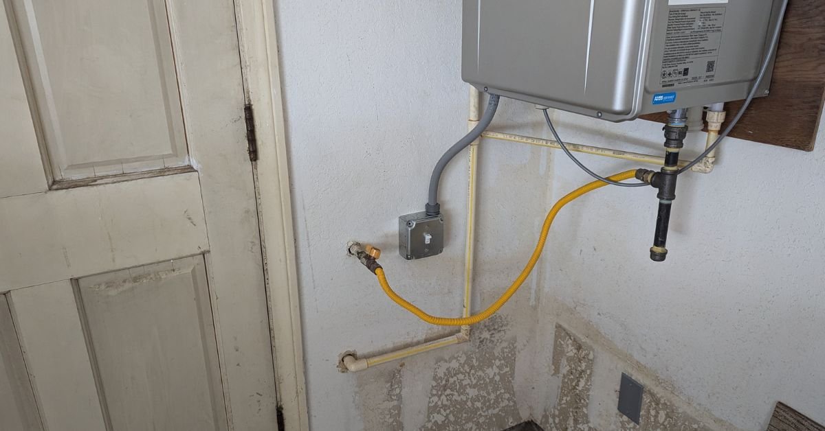Our electrician extended an existing GFCI-protected circuit to provide power for a new instant hot water heater in Apple Valley, California.