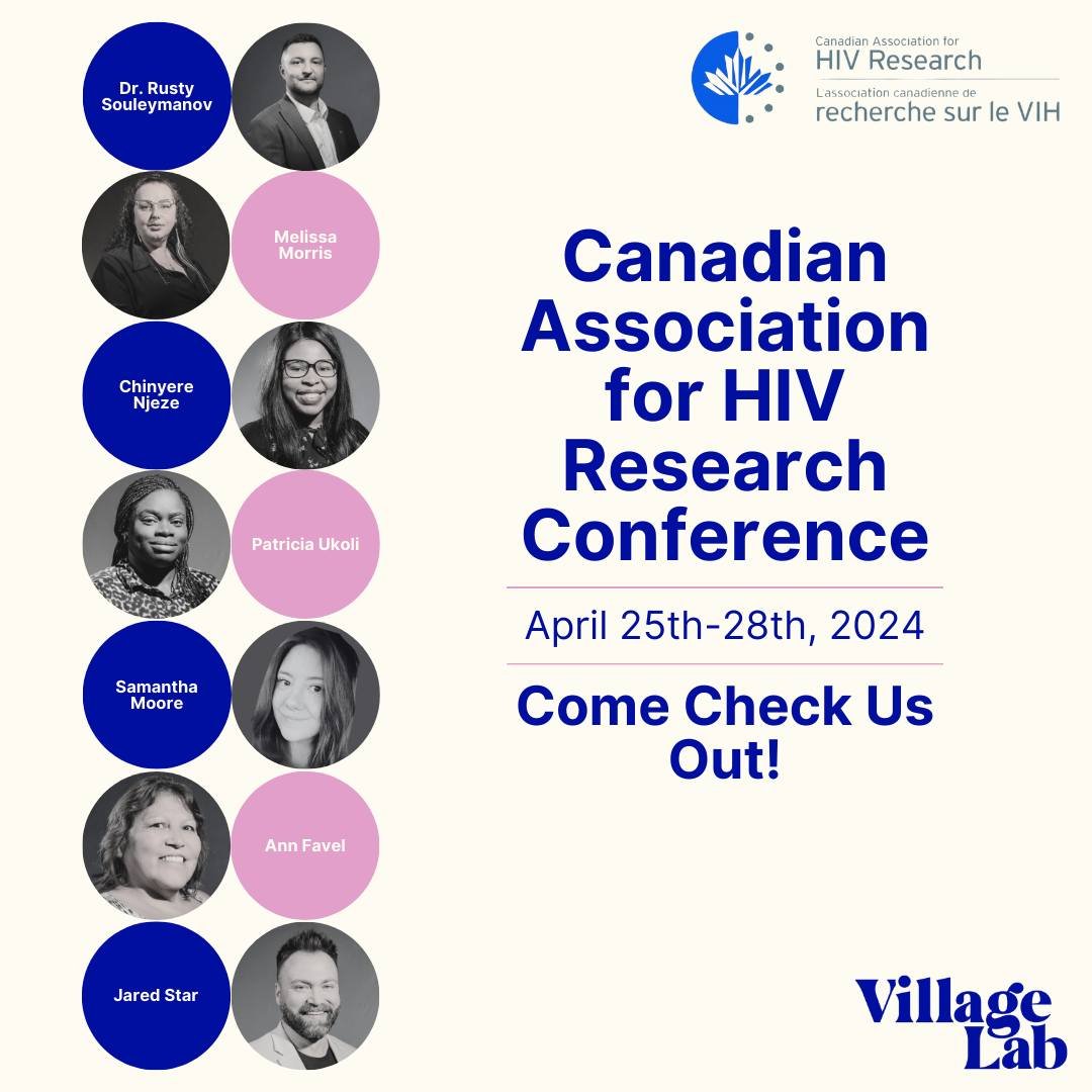 The Village Lab is excited to showcase our research at the 2024 Canadian Association for HIV Research conference! If you are in attendance be sure to check out presentations by our lab members.🌟

#CAHR #VillageLab #HIV #CanadianAssociationforHIVRese