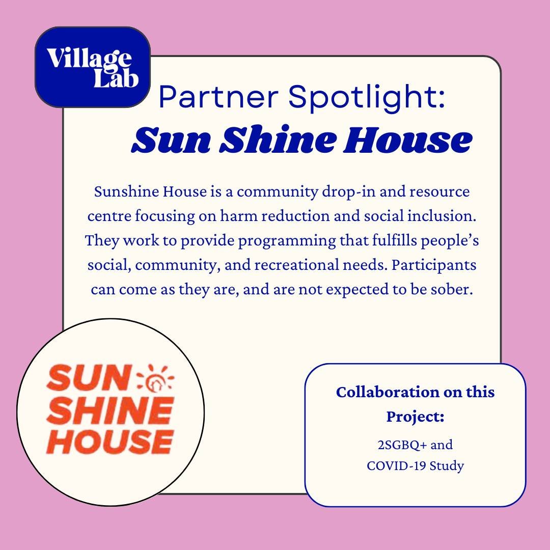 🌟 Partner Spotlight 🌟

Sunshine House is a community drop-in and resource centre focusing on harm reduction and social inclusion. They work to provide programming that fulfills people&rsquo;s social, community, and recreational needs. Participants 