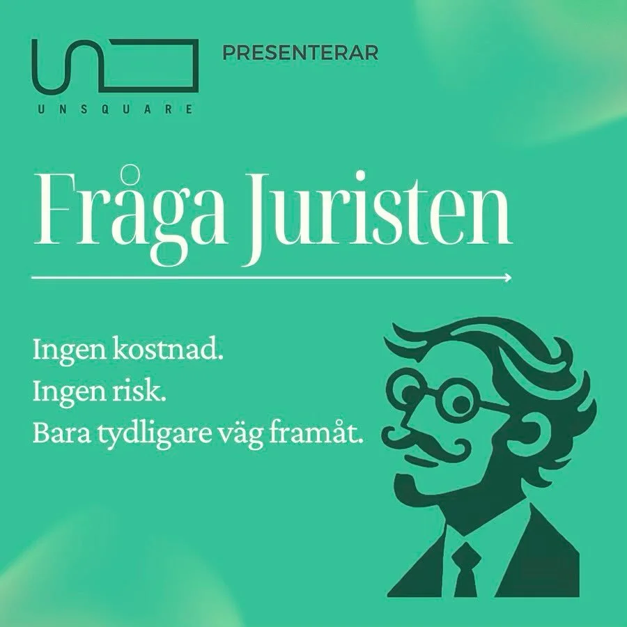 Nu har vi lanserat Fr&aring;ga Juristen! 🤖🤓 En l&ouml;sning som ska g&ouml;ra det enklare inte minst f&ouml;r sm&aring;f&ouml;retag att v&aring;ga v&auml;nda sig till en jurist utan att det kostar n&aring;got att fr&aring;ga! Du kan testa direkt p&