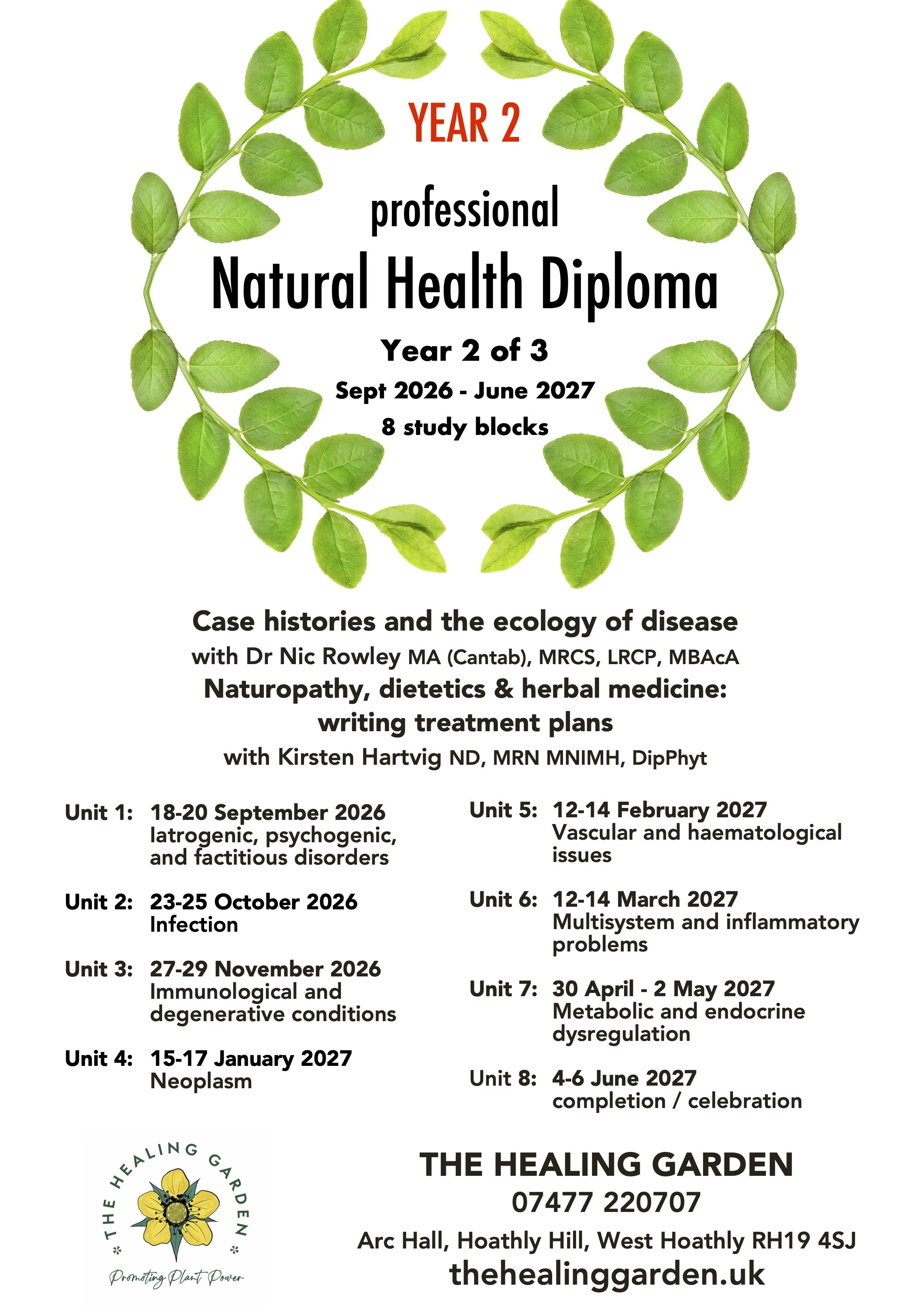 YEAR 2 Professional NATURAL HEALTH Diploma course