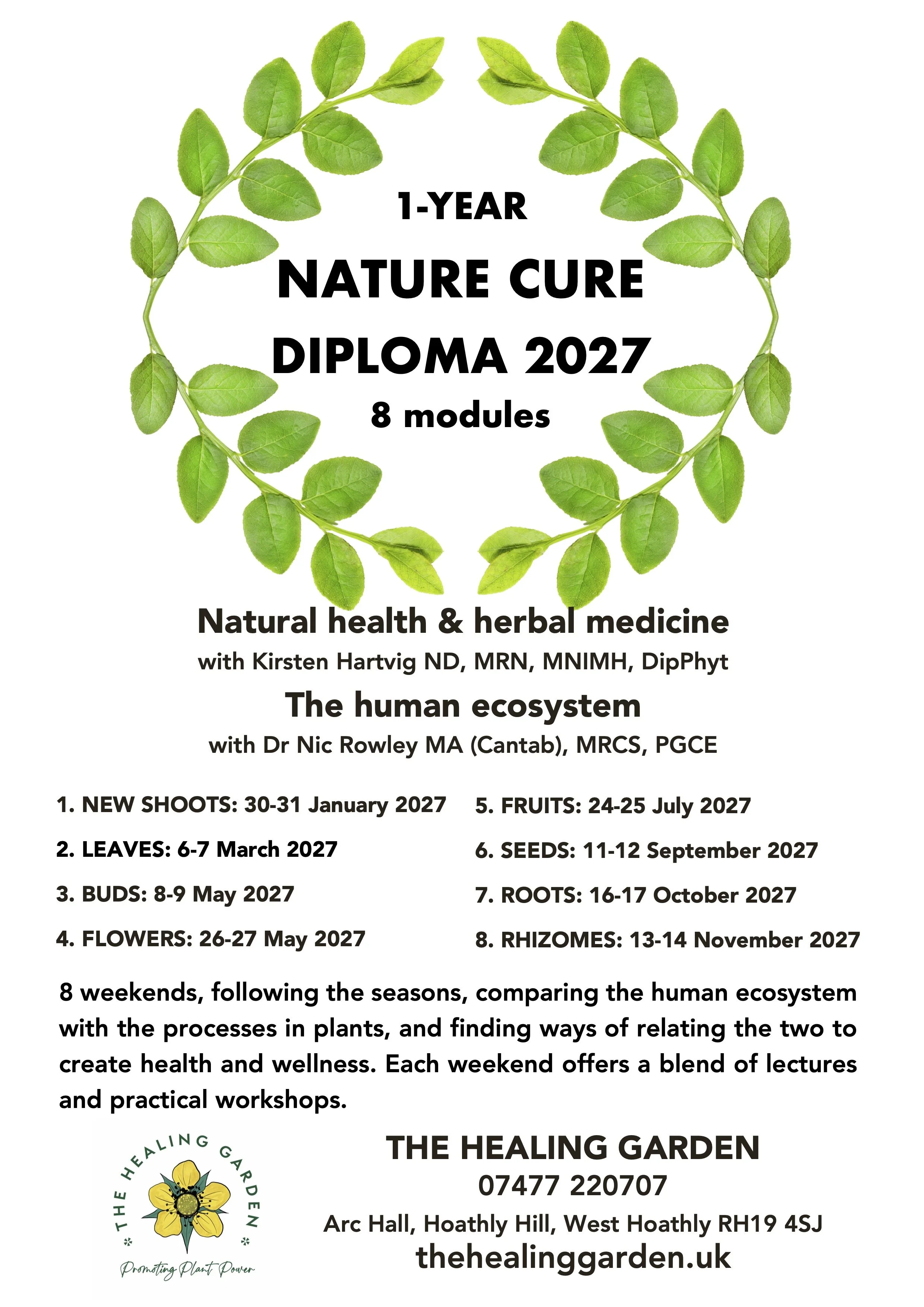 Nature Cure 1-Year Diploma 2027 - starting in January - 20% EARLY BIRD DISCOUNT