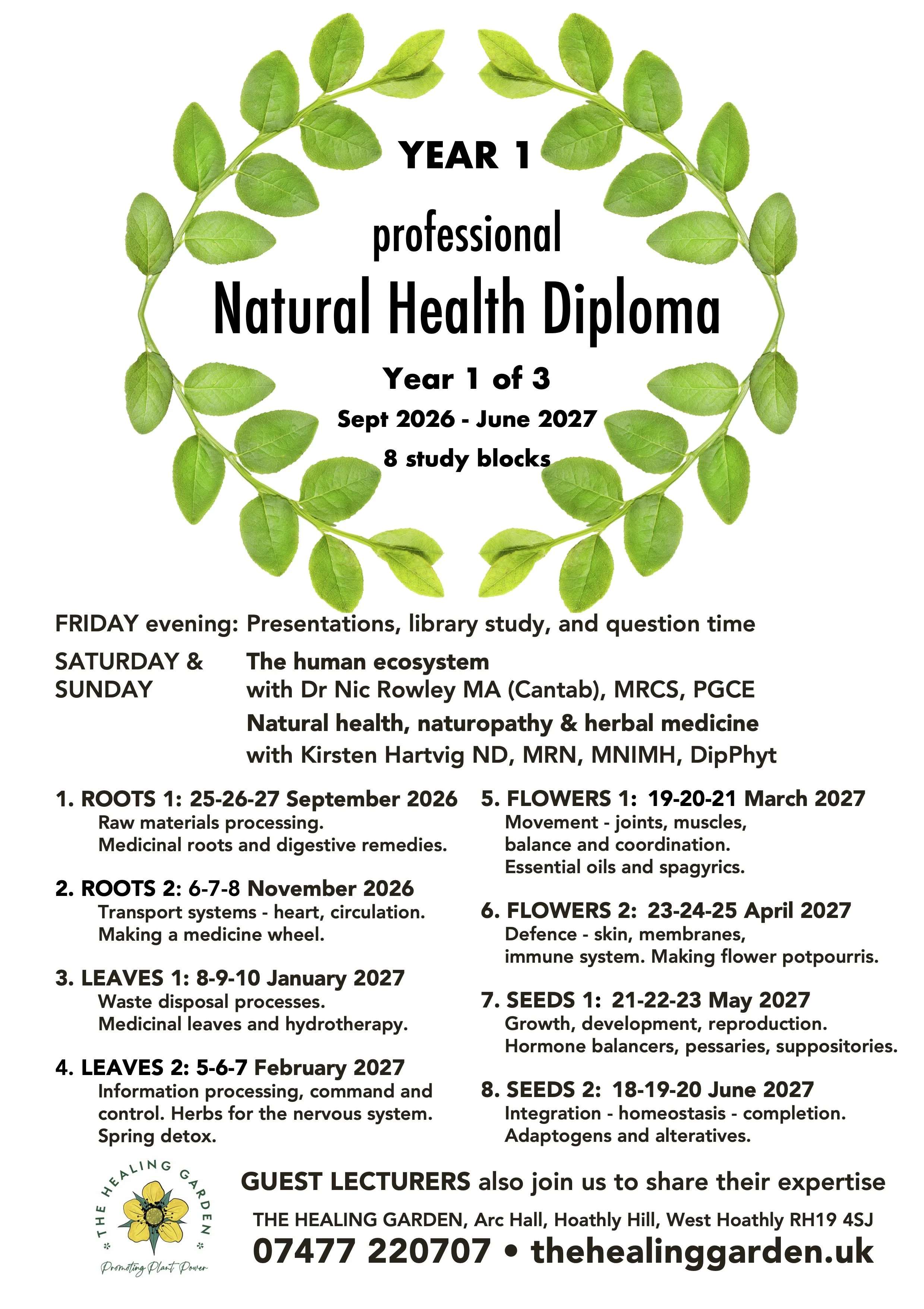 YEAR 1 Professional NATURAL HEALTH Diploma Course