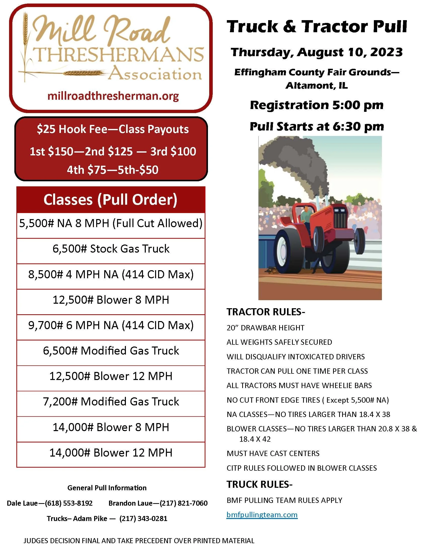 Mill Road Thresherman Tractor and Truck Pull — Mill Road Thresherman