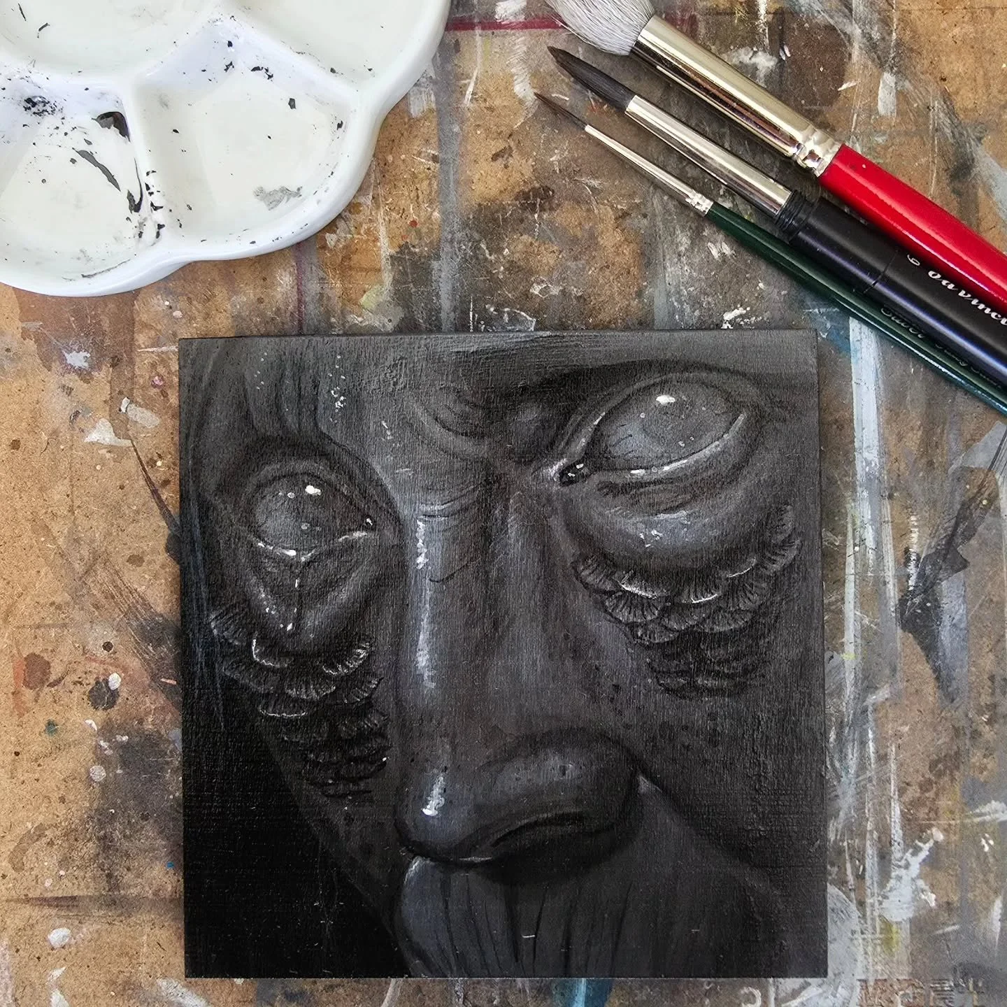 Inktober day 4: Murky
Ink wash on wood panel. 
I plan to change mediums within the next couple of days, cause these panels take up wayyy too much time 😅 And even though I have spent quite some time on them, I still feel like I would need a lot more 