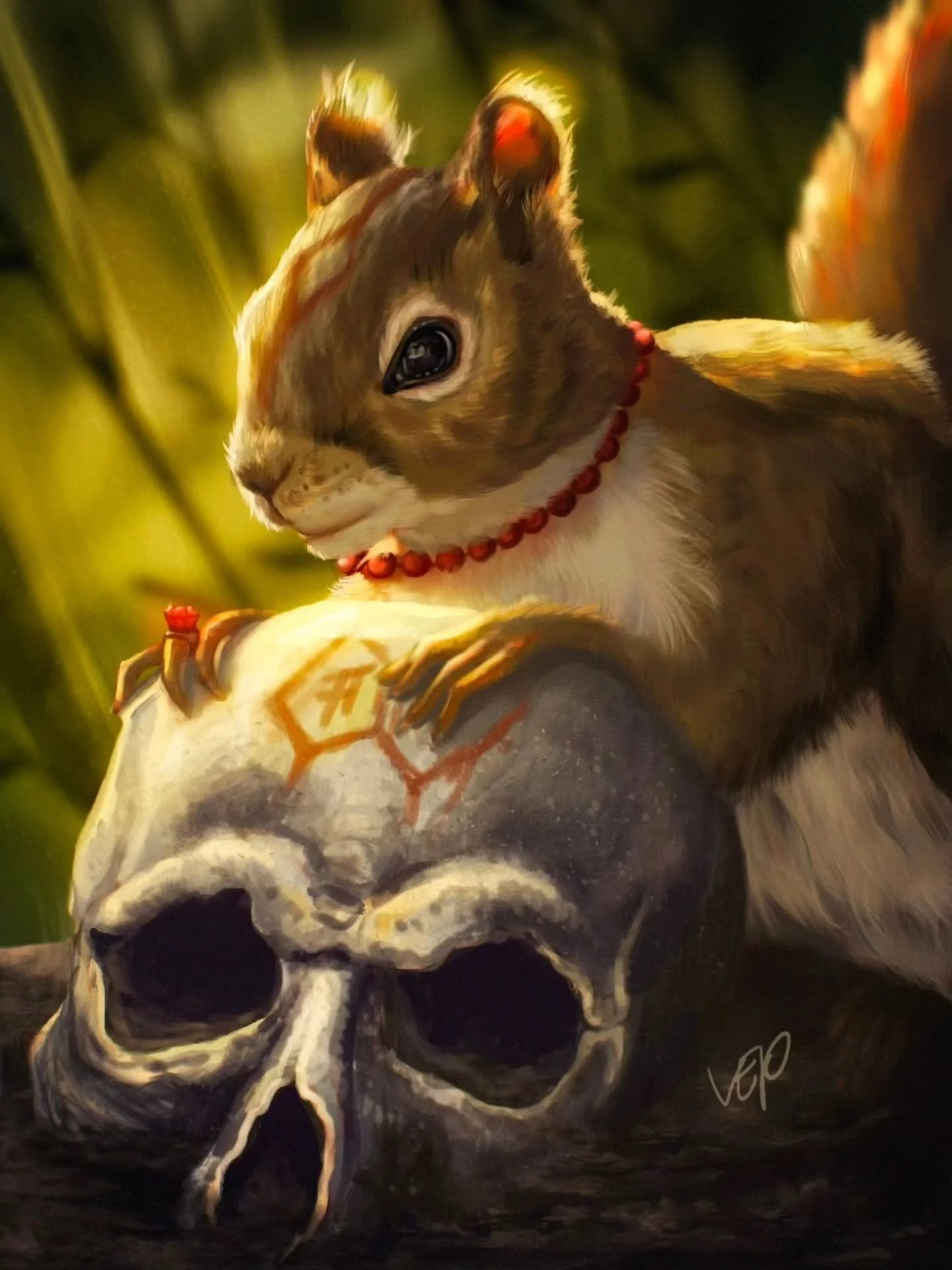 Switching from ink to digital.
After a month of mostly ink drawings,  I missed digital painting 😁 So I started sketching on my iPad and that's how this little squirrel sketch came to life. It's a little necromancer squirrel 🐿
It was nice to just ra