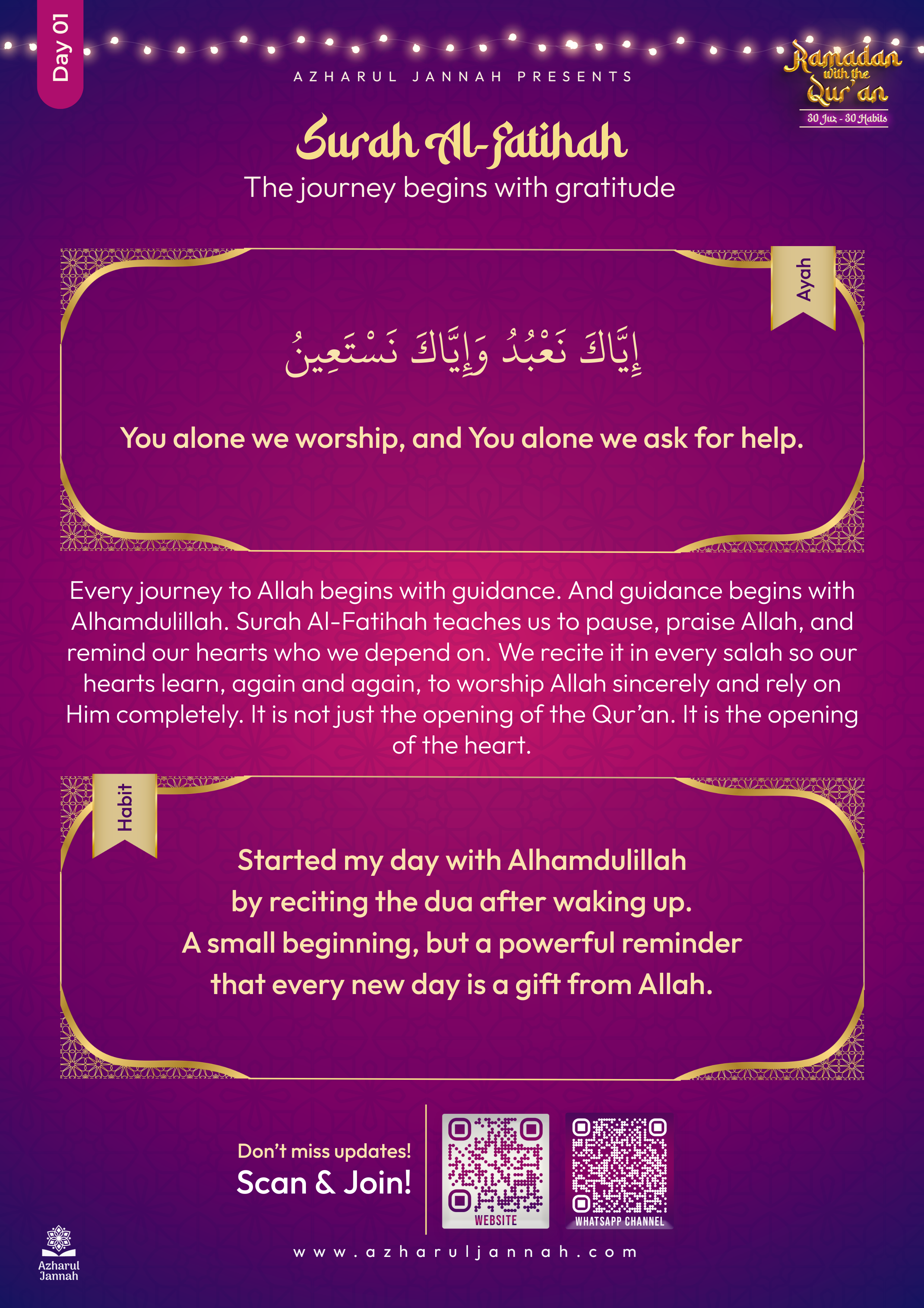 Day 1: 30 Juz, 30 Habits