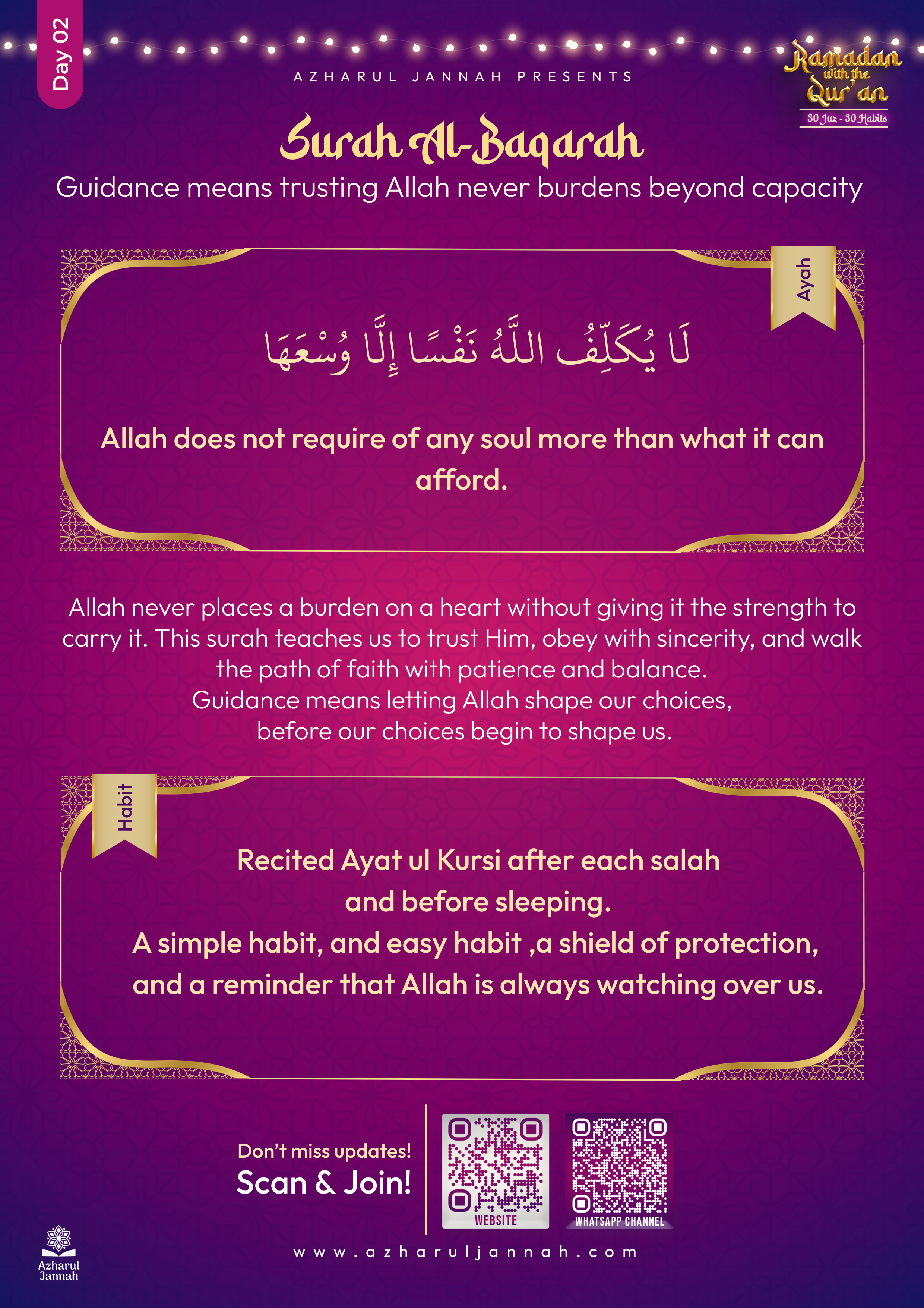 Day 2: 30 Juz, 30 Habits