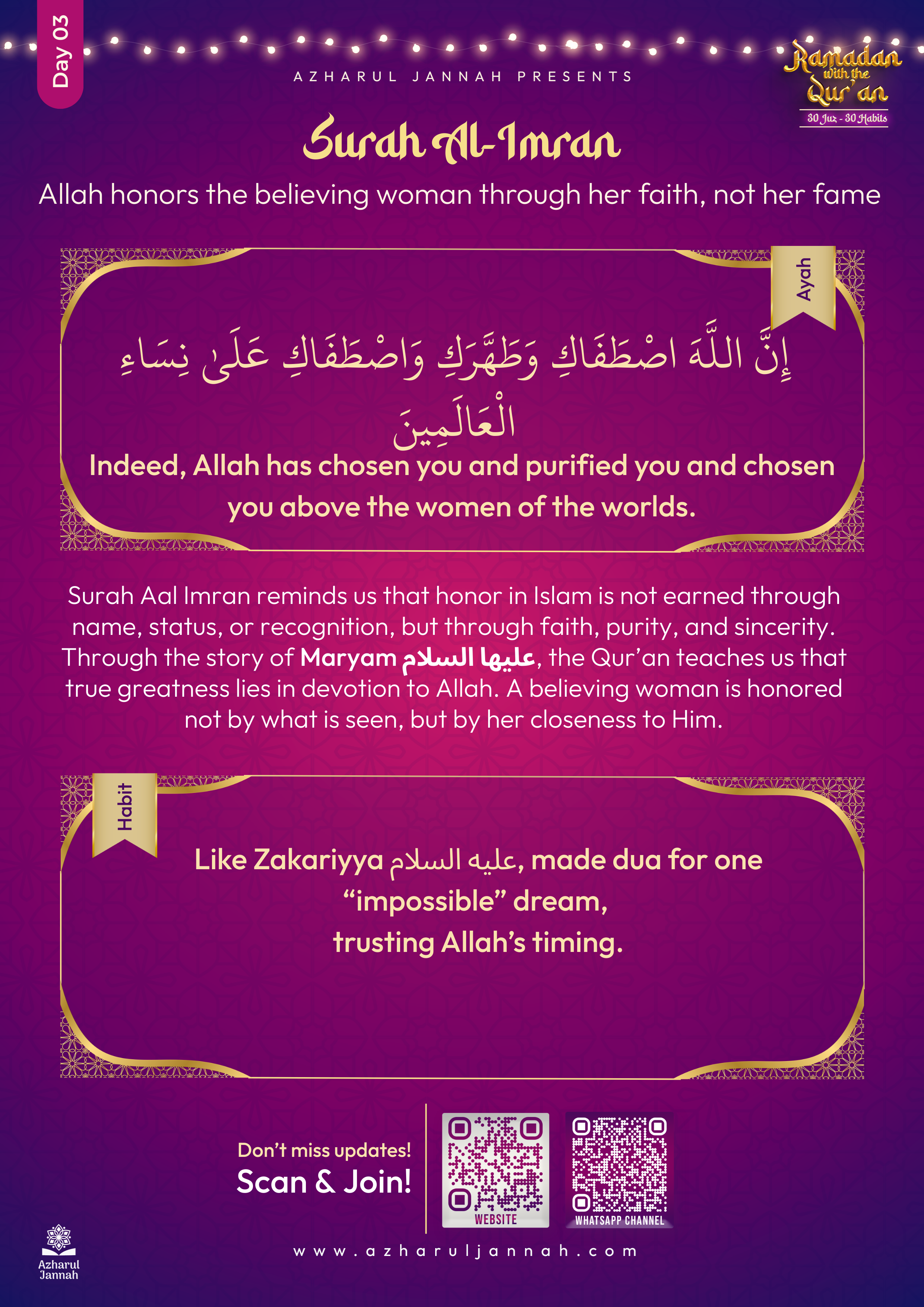 Day 3: 30 Juz, 30 Habits