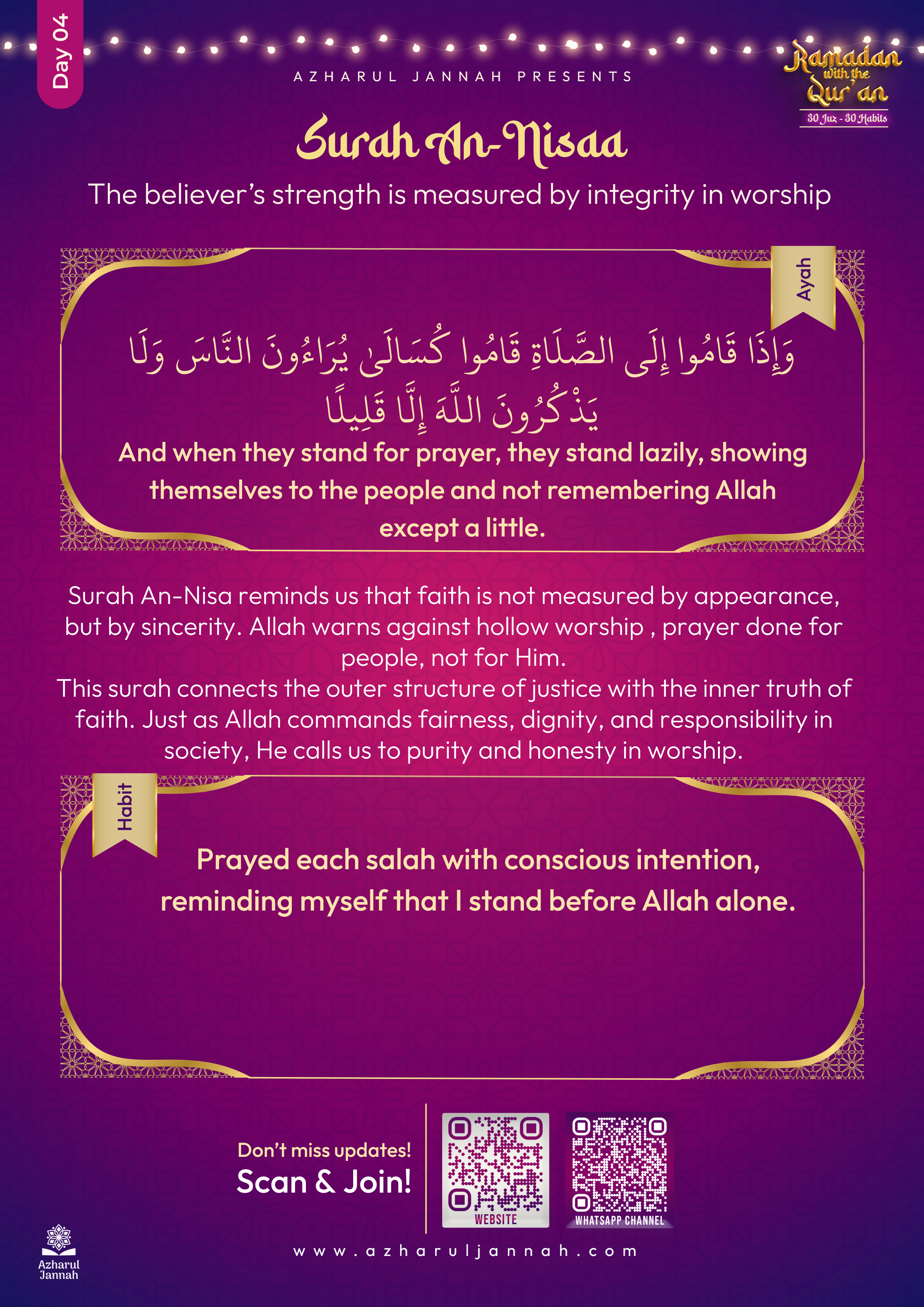 Day 4: 30 Juz, 30 Habits