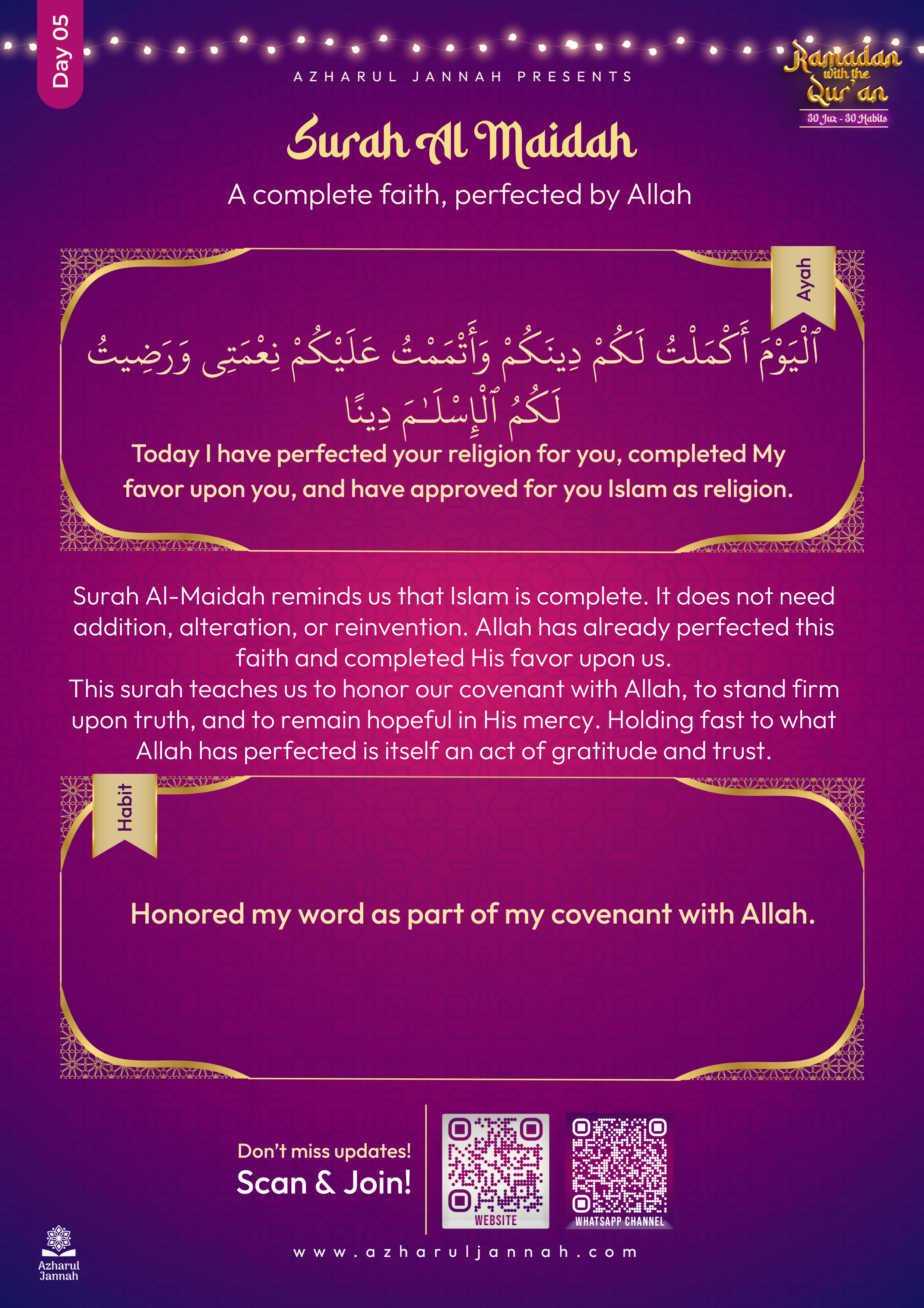 Day 5: 30 Juz, 30 Habits