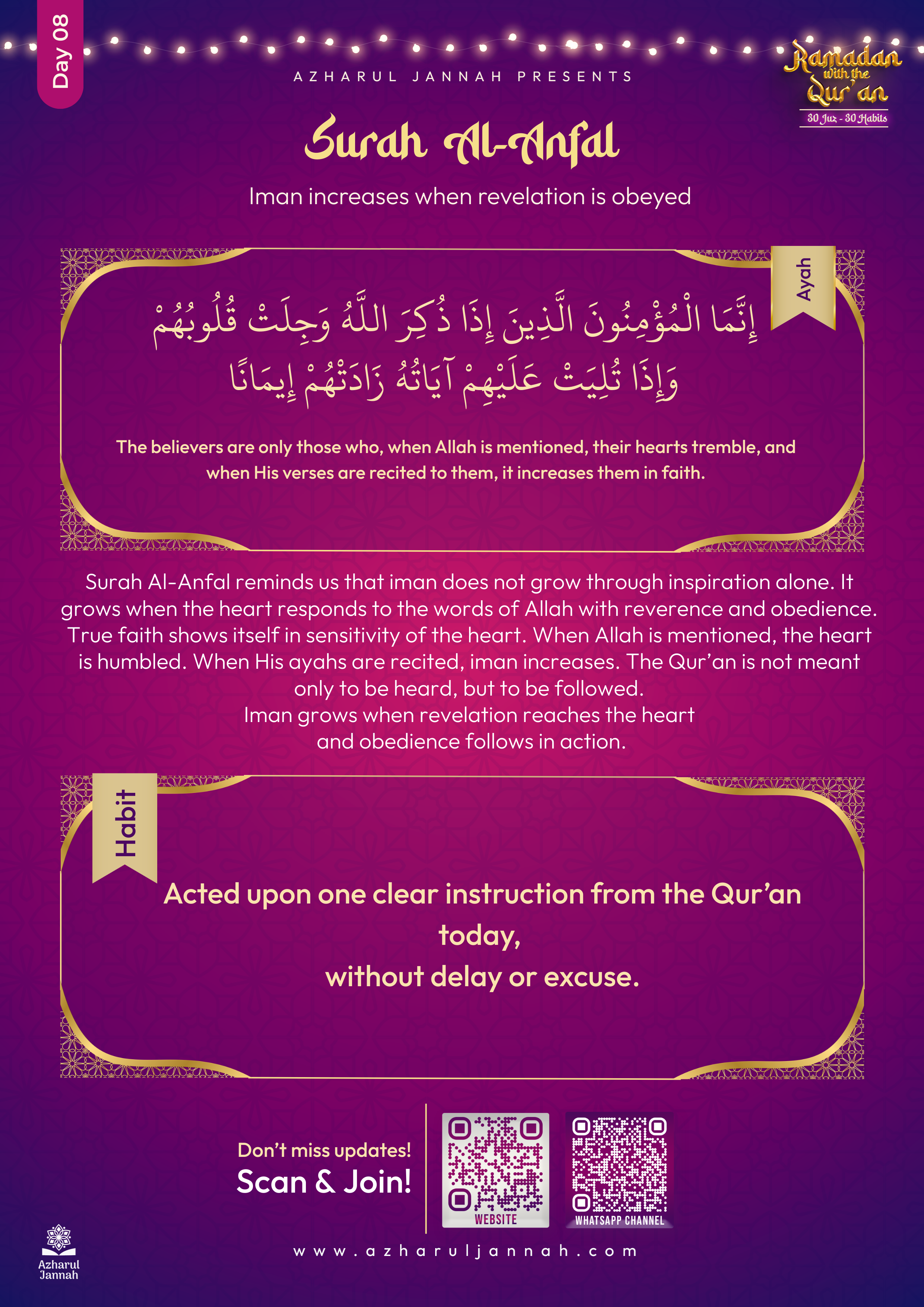 Day 8: 30 Juz, 30 Habits