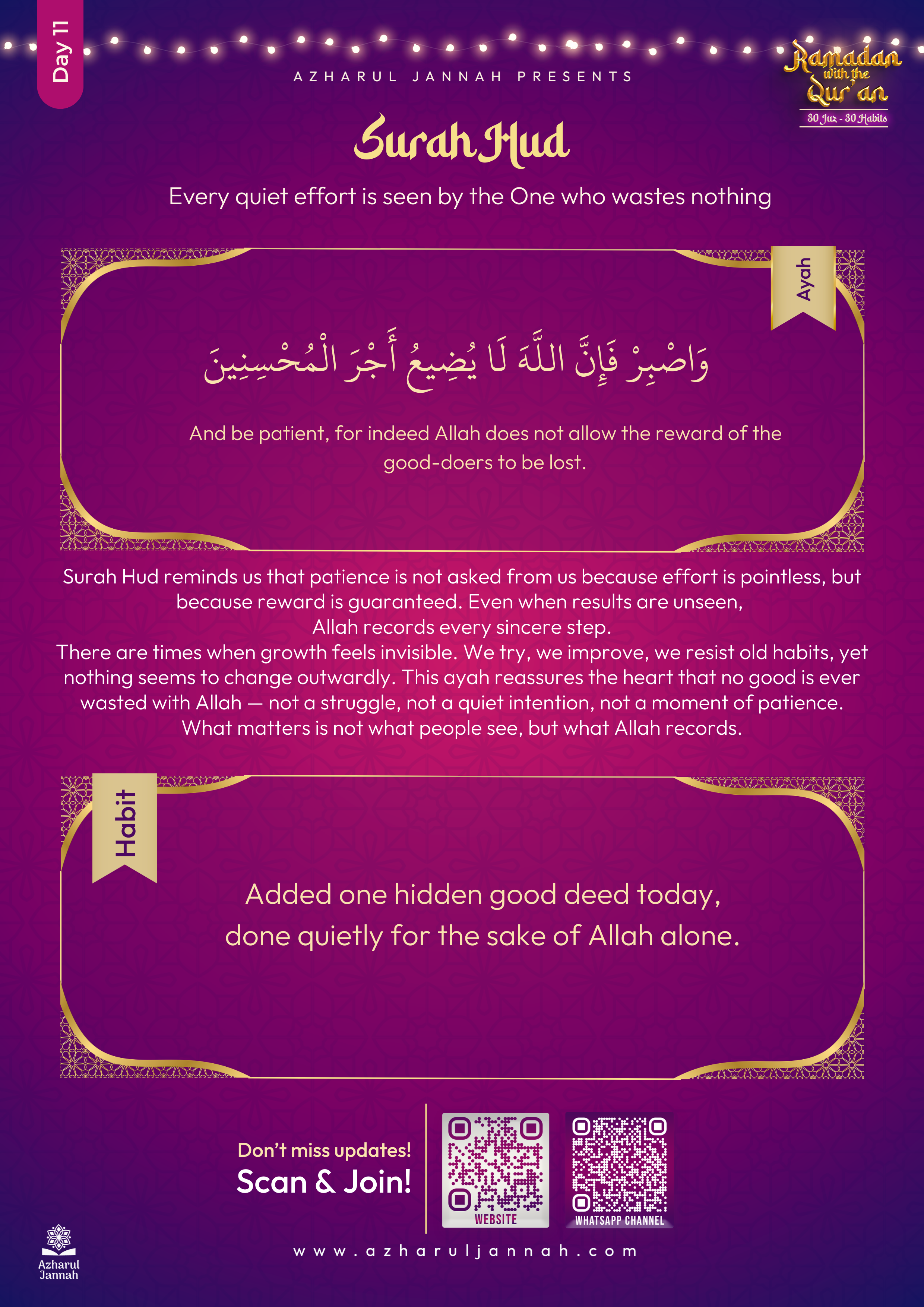 Day 11: 30 Juzz, 30 Habits