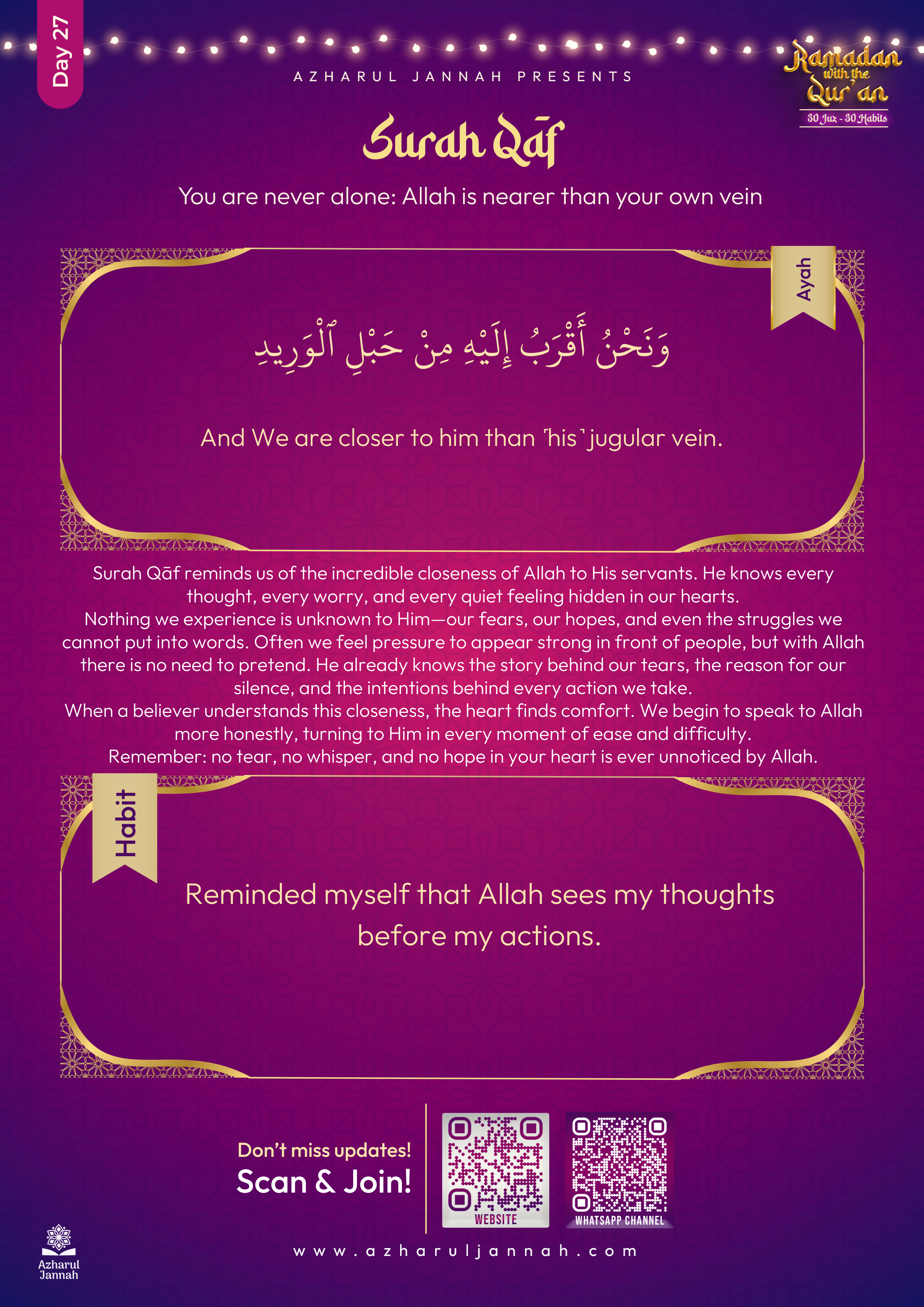 Day 27: 30 Juzz, 30 Habits