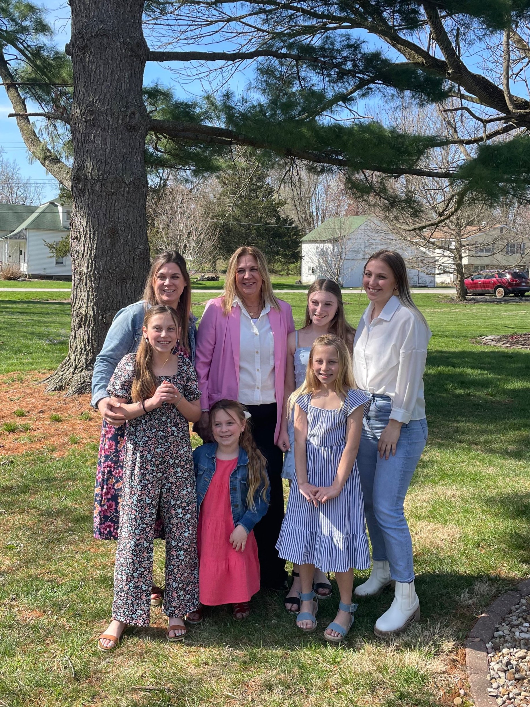 some of the girls after Easter mass