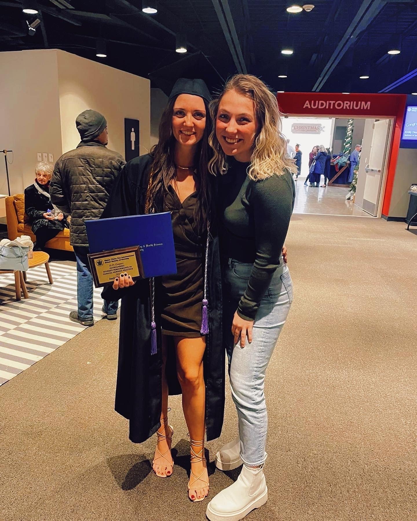 my best friend, Bella, graduating nursing school
