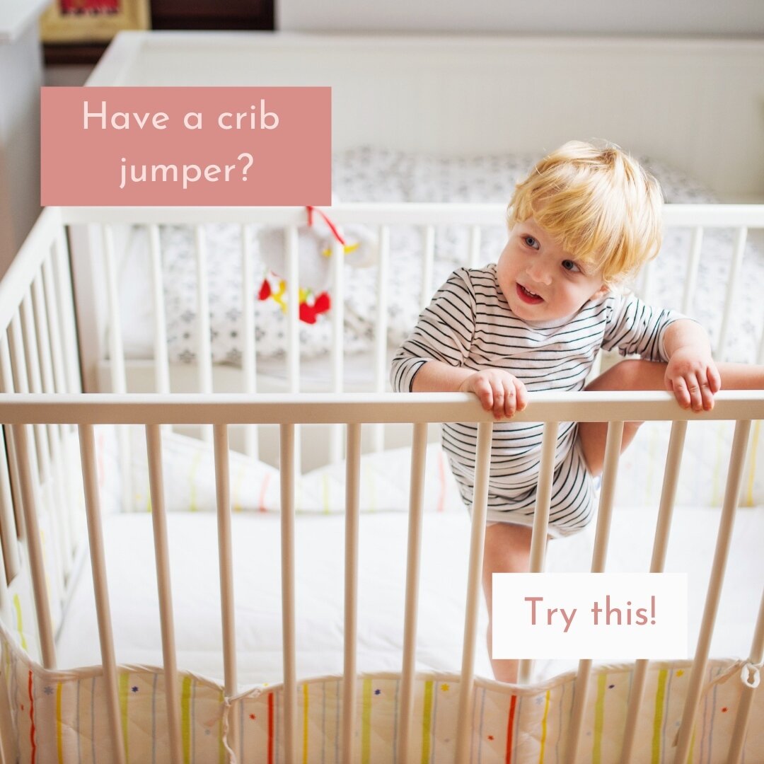 Struggling with a crib jumper?⁠
⁠
TRY THIS -&gt; turn your crib around to have the back (higher side) facing the front. This simple trick from @resttoyournest can work wonders! ⁠
⁠
Join us today in stories for a Q&amp;A with Certified Sleep Consultan