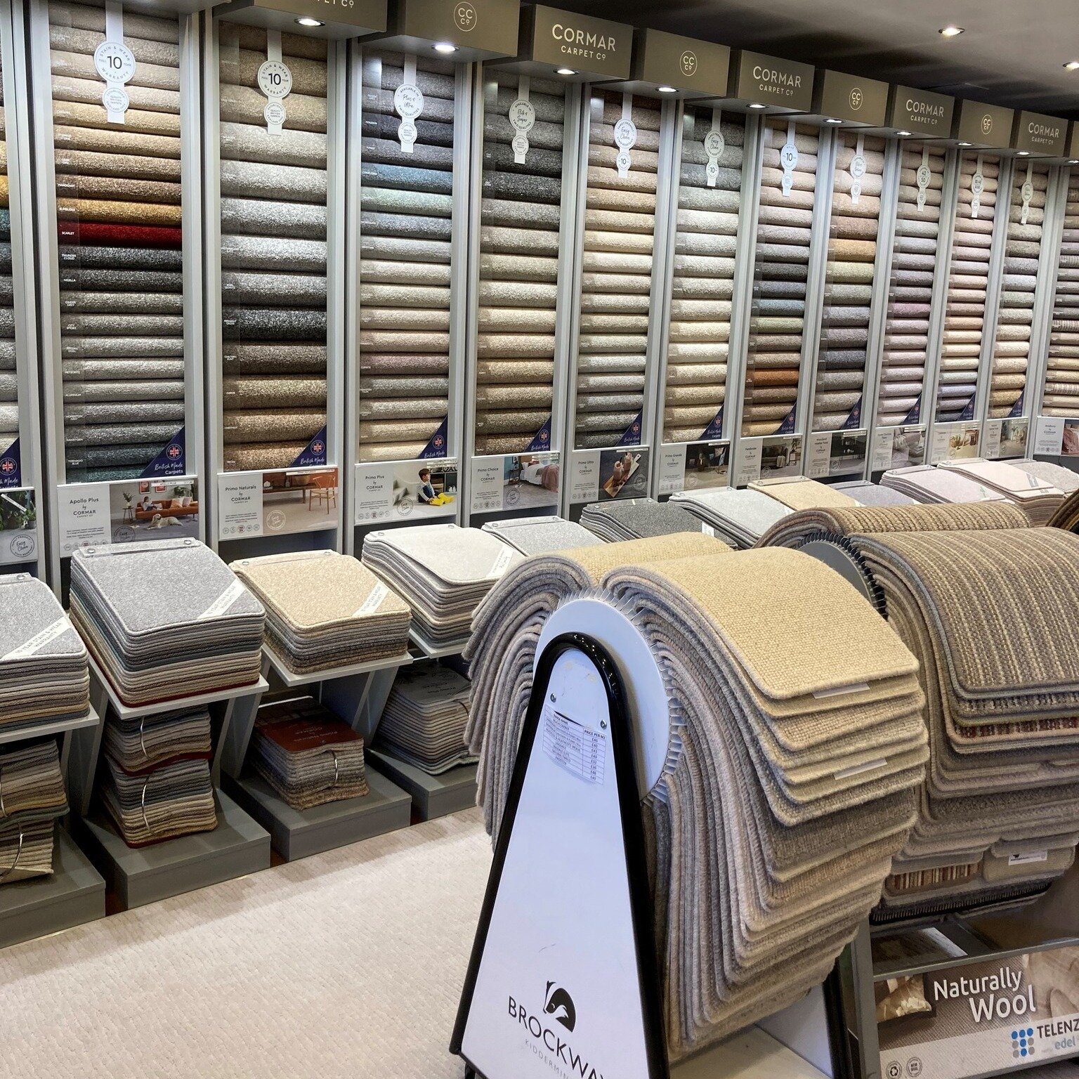 We have a wonderful Carpet Showroom upstairs showcasing many different ranges ~ from short, practical twist piles to luxurious deep pile carpets and Axminister's!

Plenty for you to choose from at affordable prices too! 🙂

If you're after something 