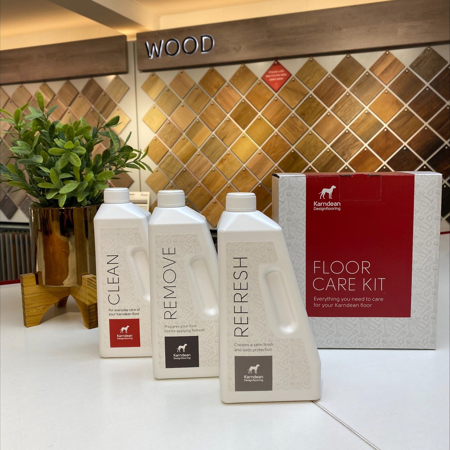 ✨ New Branding on all Karndean Cleaning Products but with the same fantastic benefits of keeping your floor in great condition! 

Always available to purchase from our Showroom! 
.
.
.
 #inspireshowroom #designflooring #sbffloors #homeinspo #shaw #si