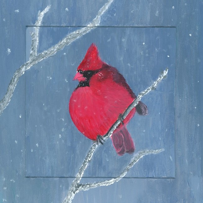 Cardinal in Snow