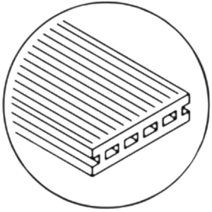 Composite deckboards and OC lumber